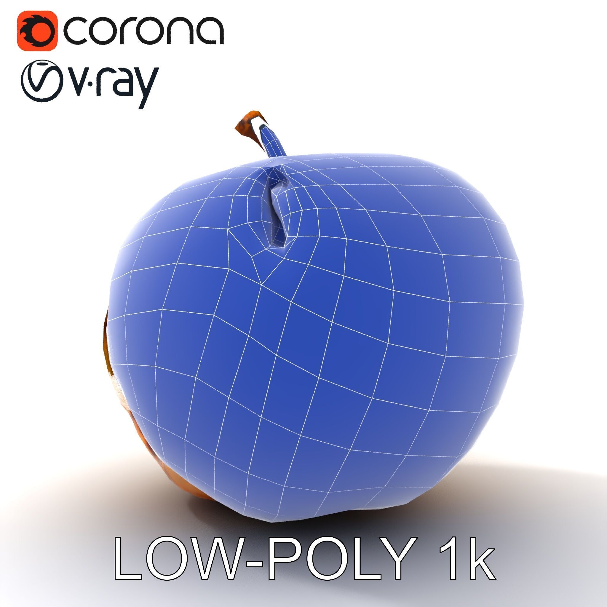 Realistic Bruised Apple D Model Pack Low-poly 3D model_16