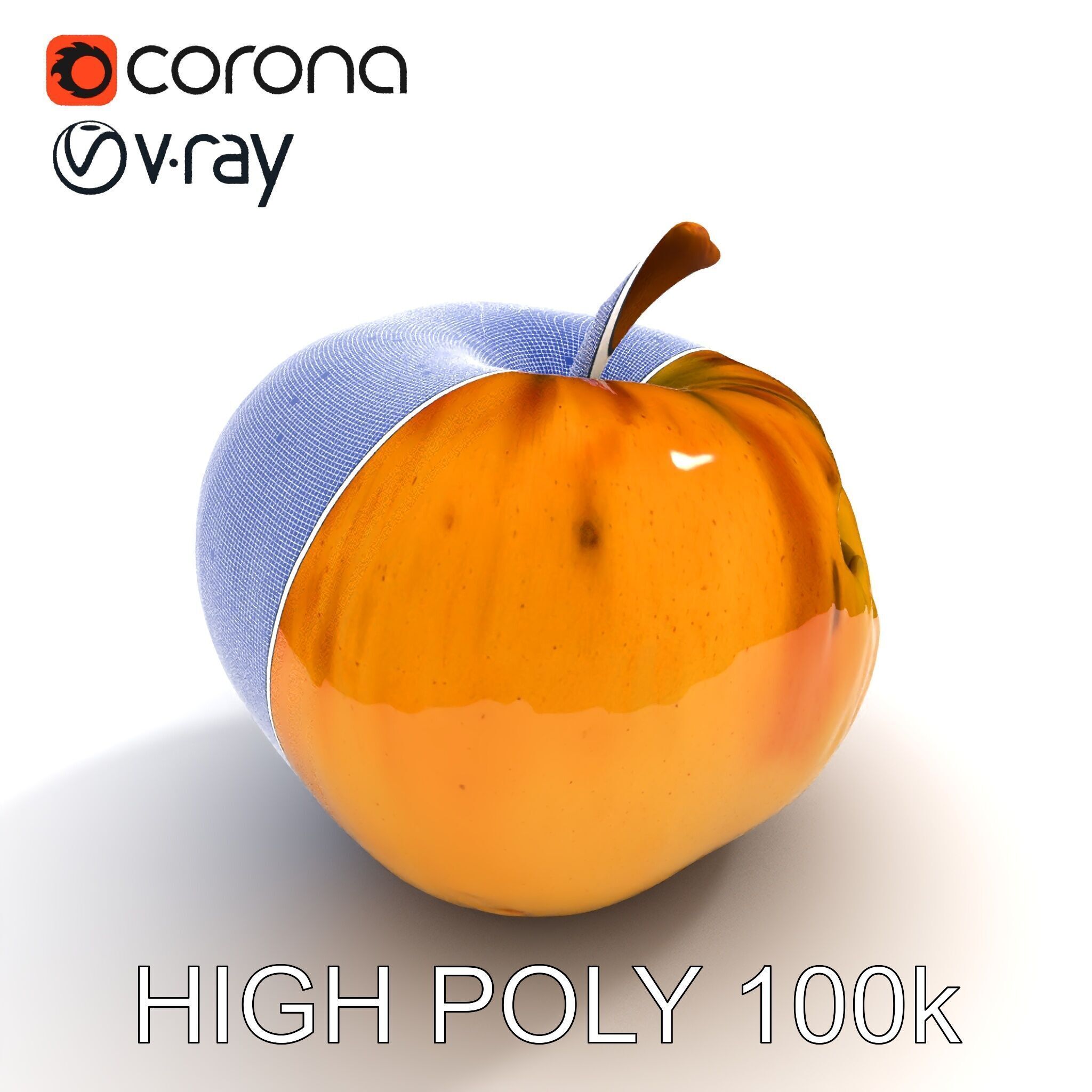 Realistic Bruised Apple D Model Pack Low-poly 3D model_21