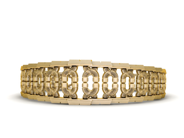 GOLDEN BANGLE 3D print model_2