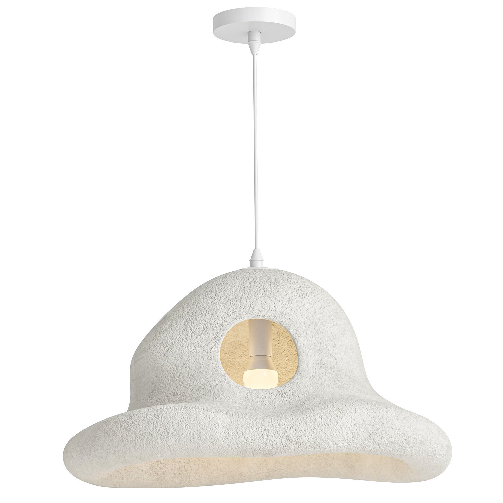 Indoor Hanging Lamp Low-poly 3D model_1