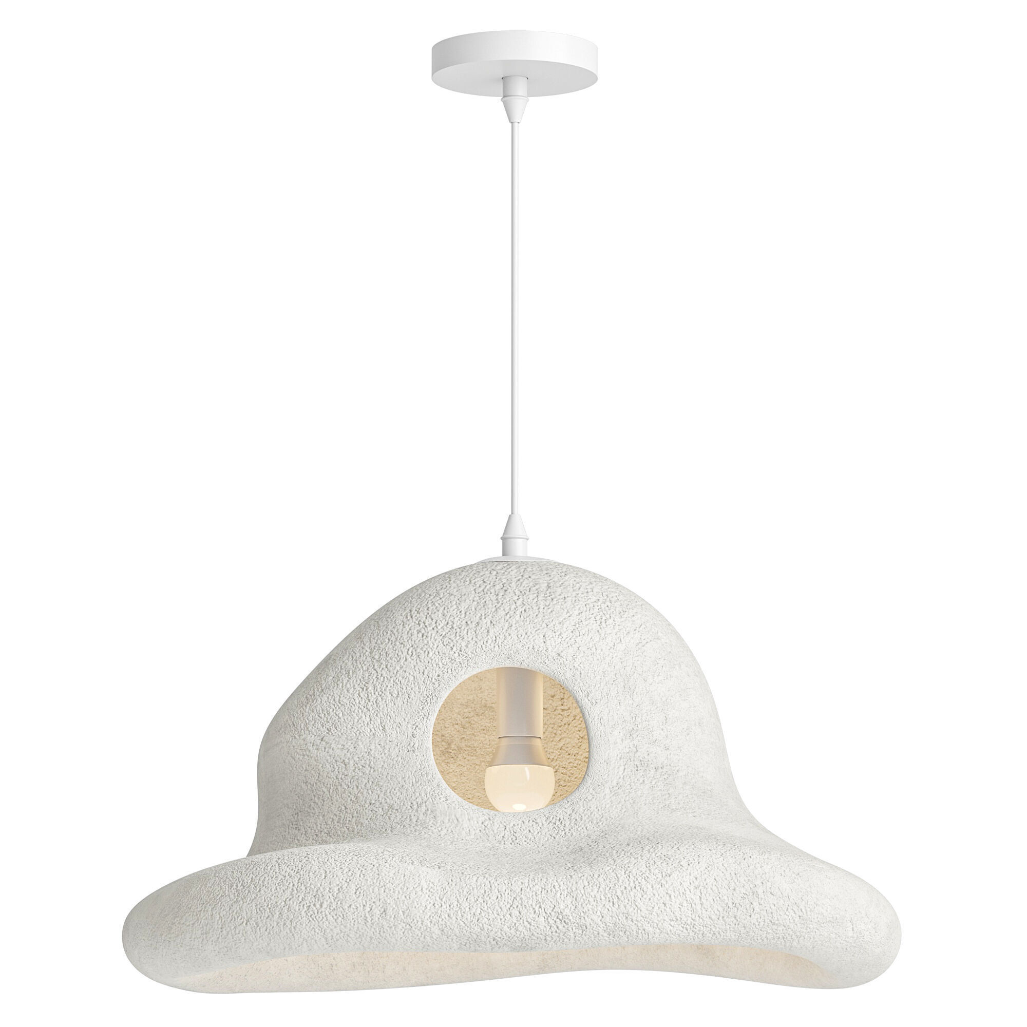 Indoor Hanging Lamp Low-poly 3D model_2