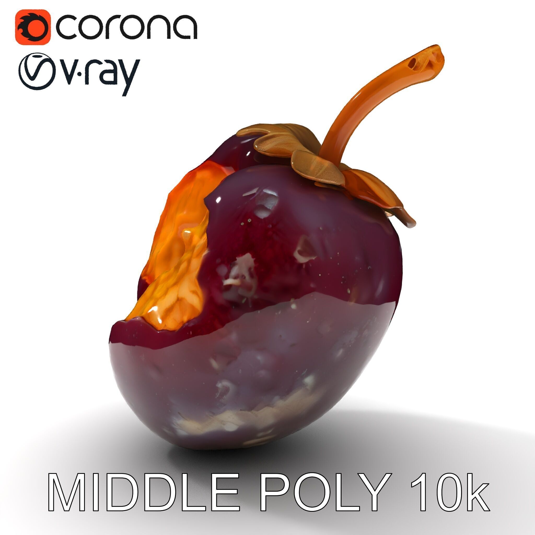 Realistic Decayed Apple Model Pack Low-poly 3D model_30
