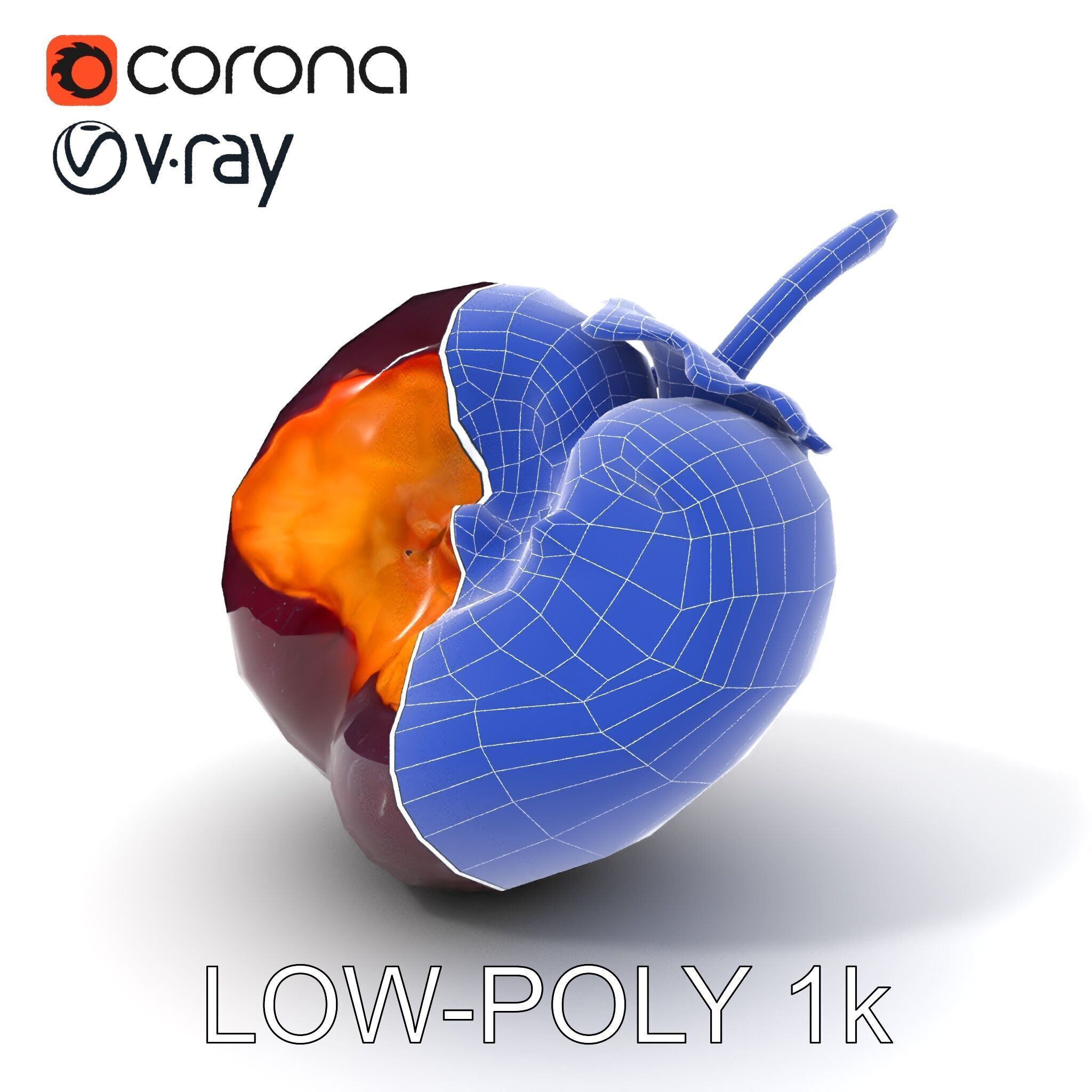 Realistic Decayed Apple Model Pack Low-poly 3D model_31