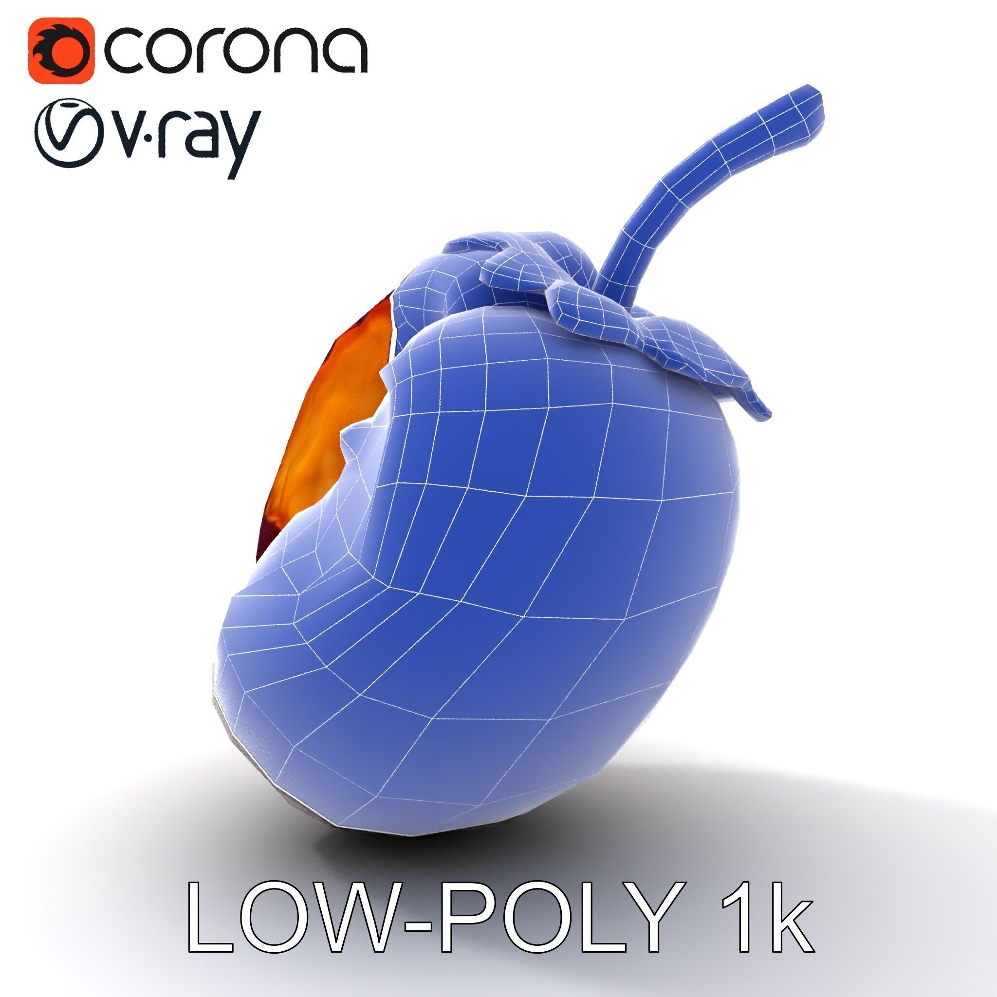 Realistic Decayed Apple Model Pack Low-poly 3D model_9