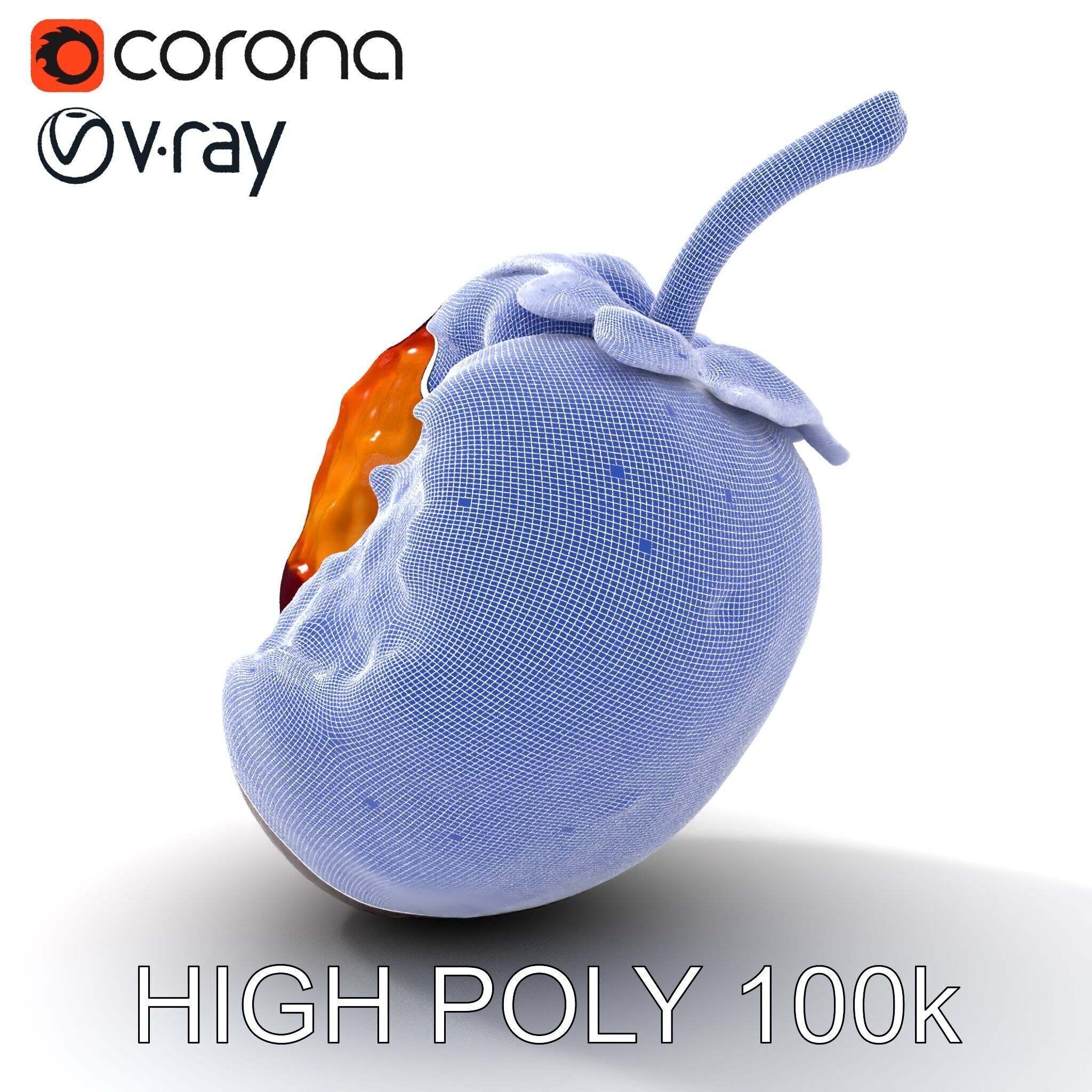 Realistic Decayed Apple Model Pack Low-poly 3D model_23