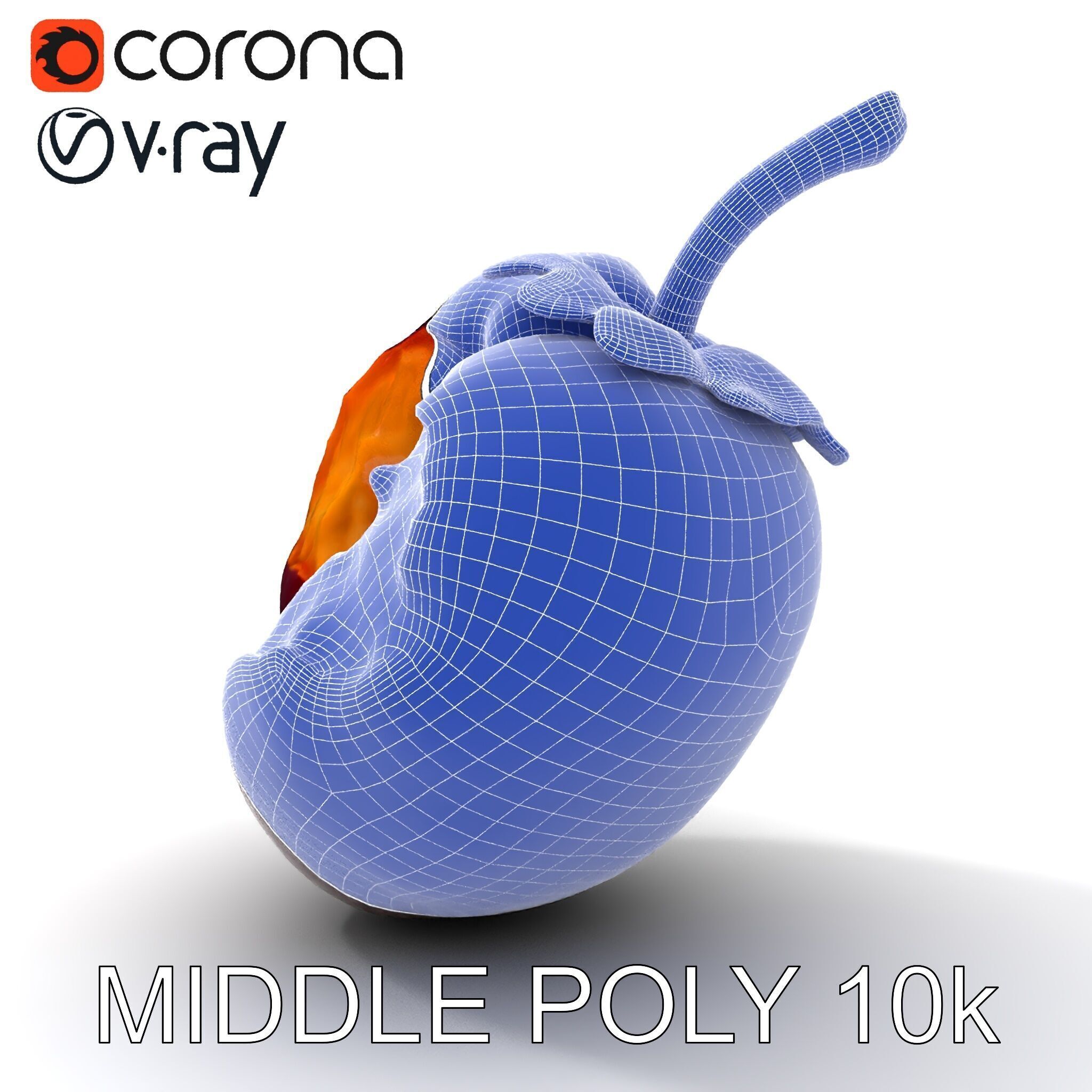 Realistic Decayed Apple Model Pack Low-poly 3D model_13