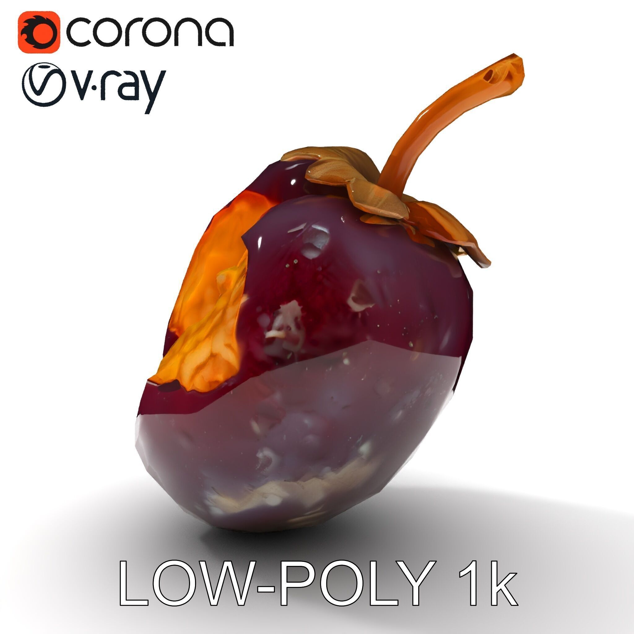Realistic Decayed Apple Model Pack Low-poly 3D model_28