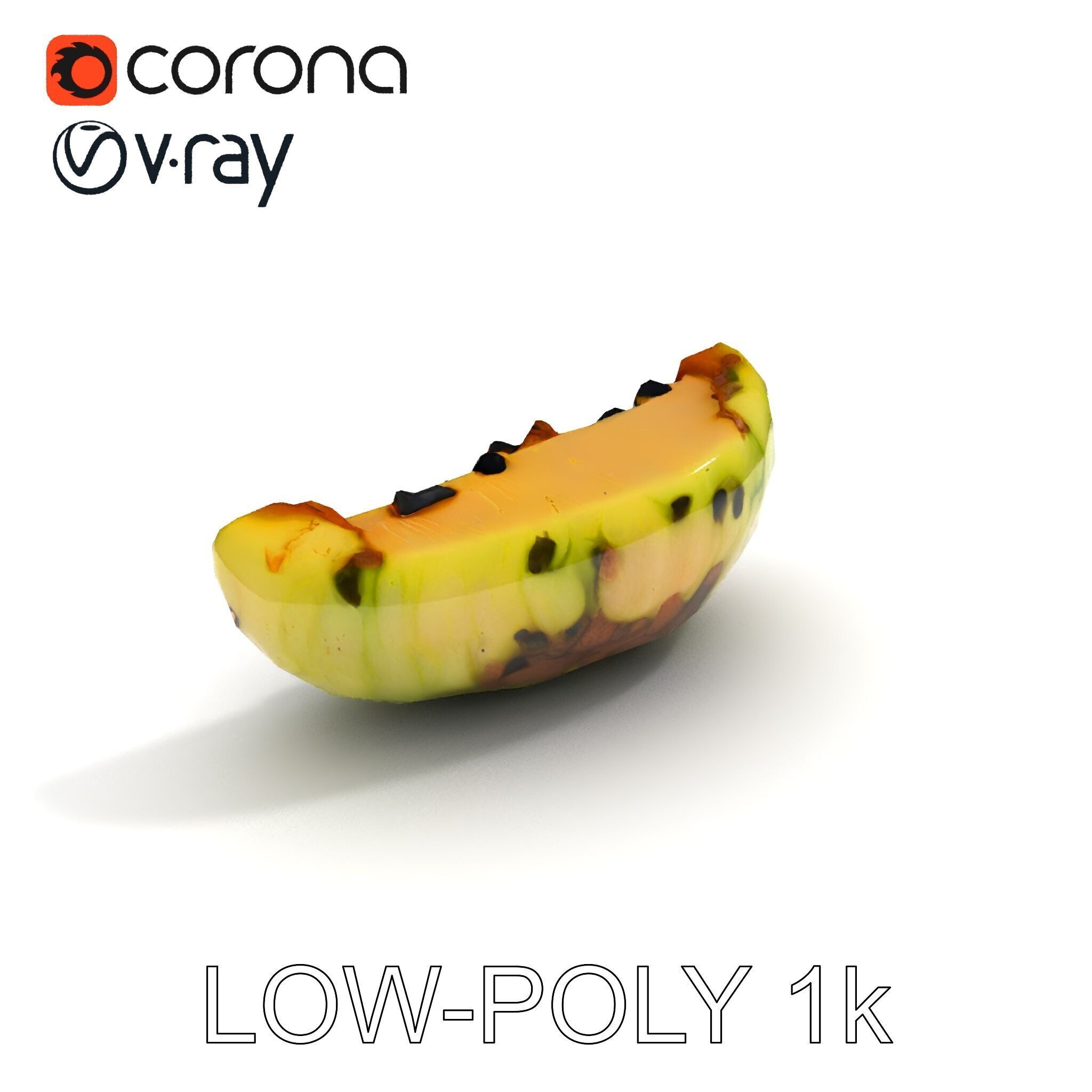 Burnt Vegetable Slice Model Pack Low-poly 3D model_14