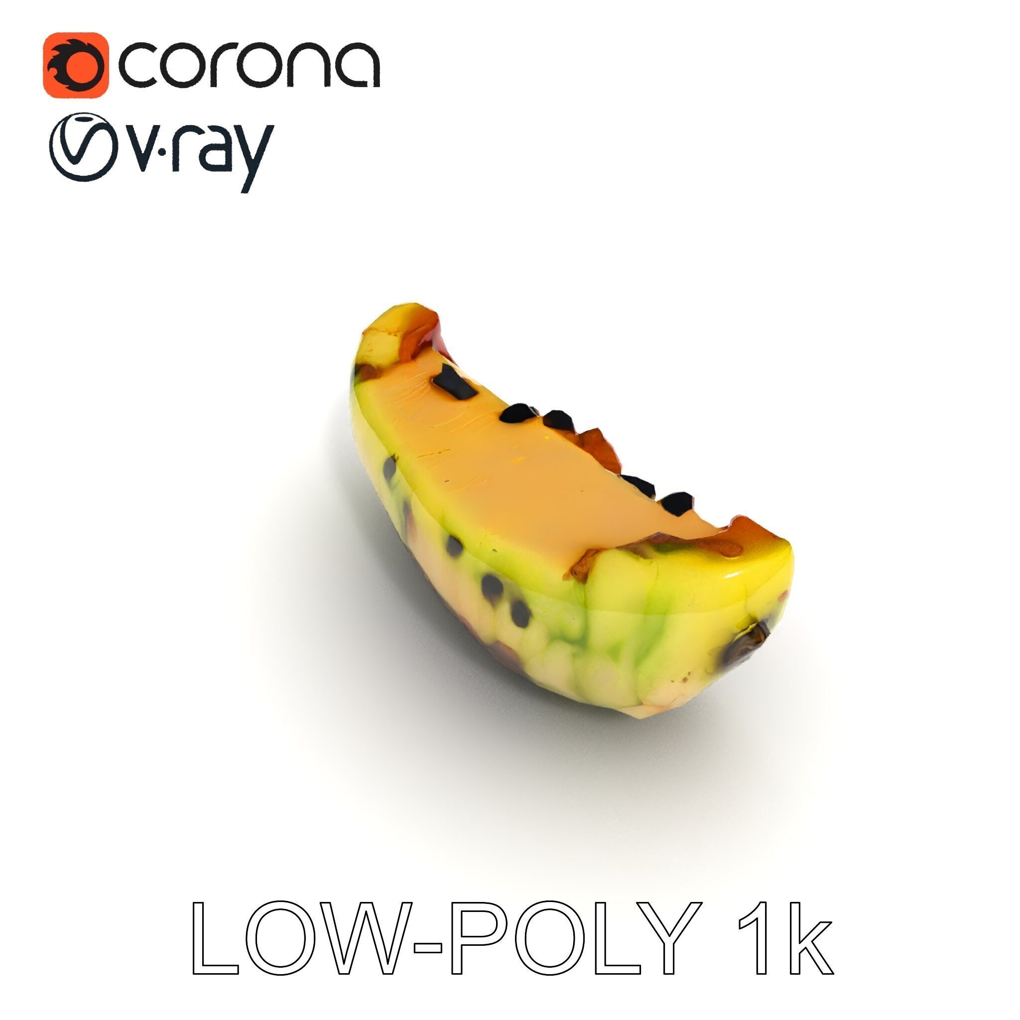Burnt Vegetable Slice Model Pack Low-poly 3D model_7