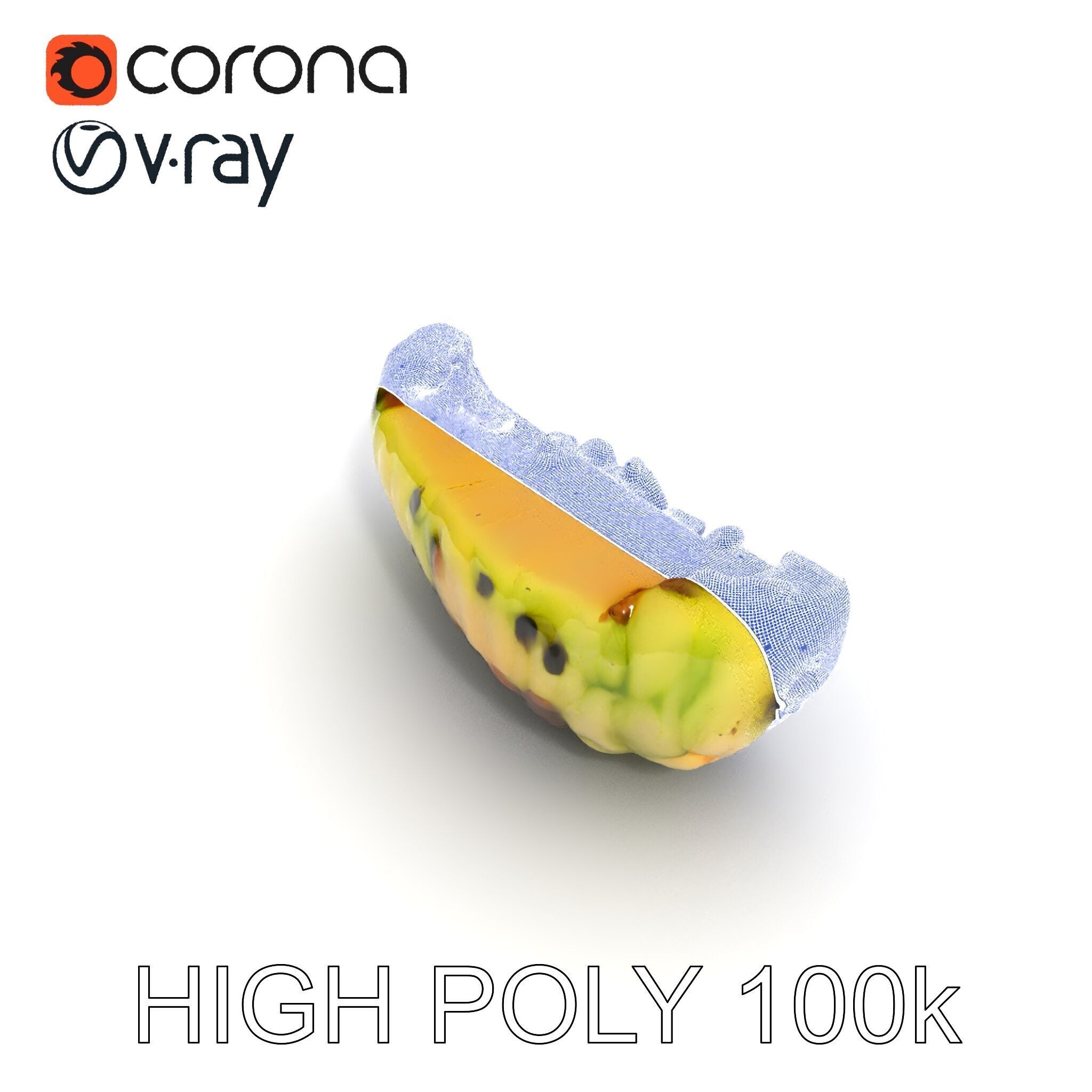 Burnt Vegetable Slice Model Pack Low-poly 3D model_8