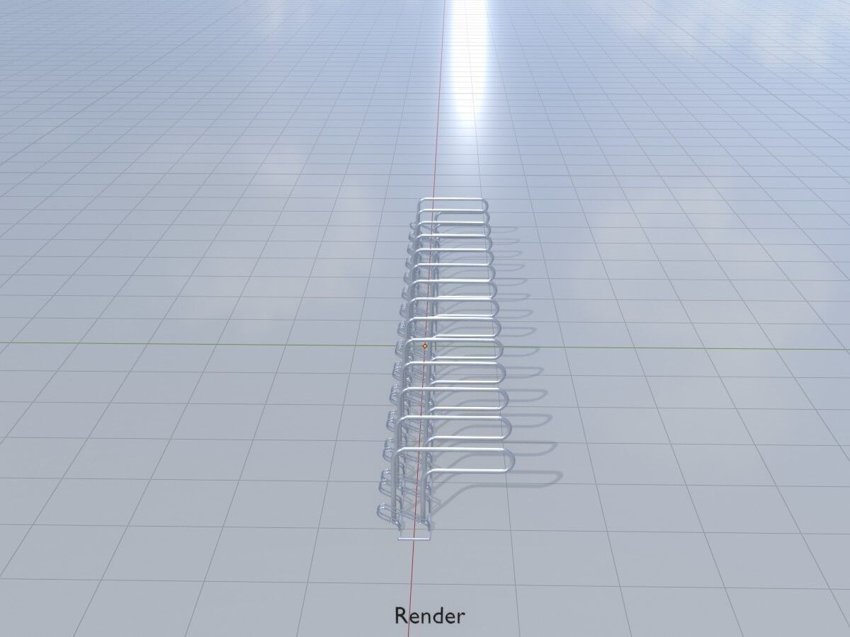 Bicycle Lean-to Parker Version 3 Low-poly 3D model_14