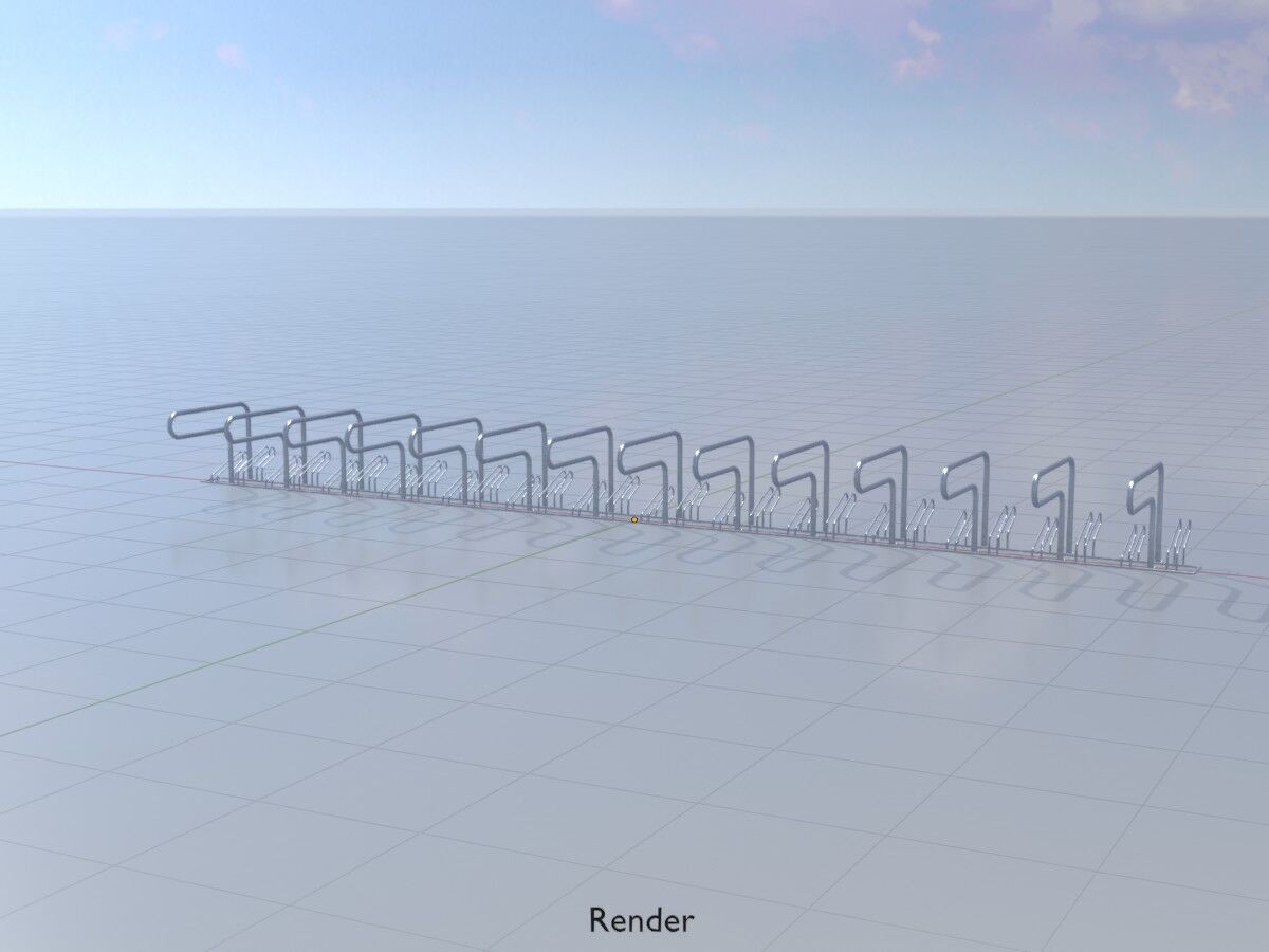 Bicycle Lean-to Parker Version 3 Low-poly 3D model_15