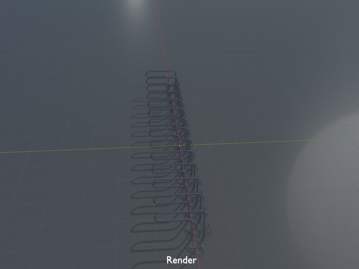 Bicycle Lean-to Parker Version 3 Low-poly 3D model_16