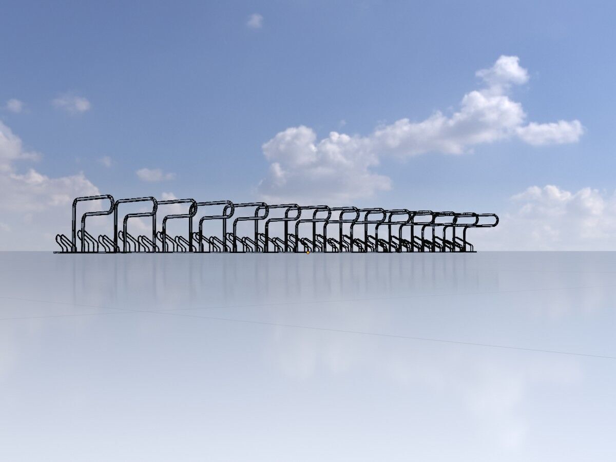 Bicycle Lean-to Parker Version 3 Low-poly 3D model_6