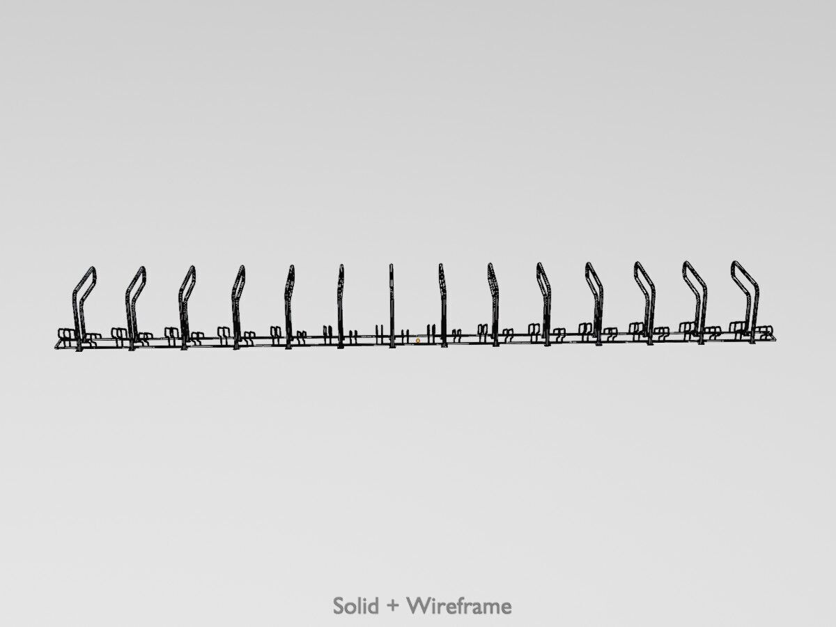 Bicycle Lean-to Parker Version 3 Low-poly 3D model_12