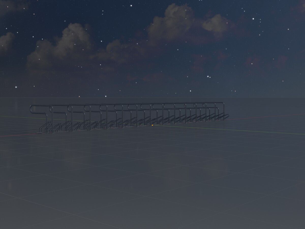 Bicycle Lean-to Parker Version 3 Low-poly 3D model_4