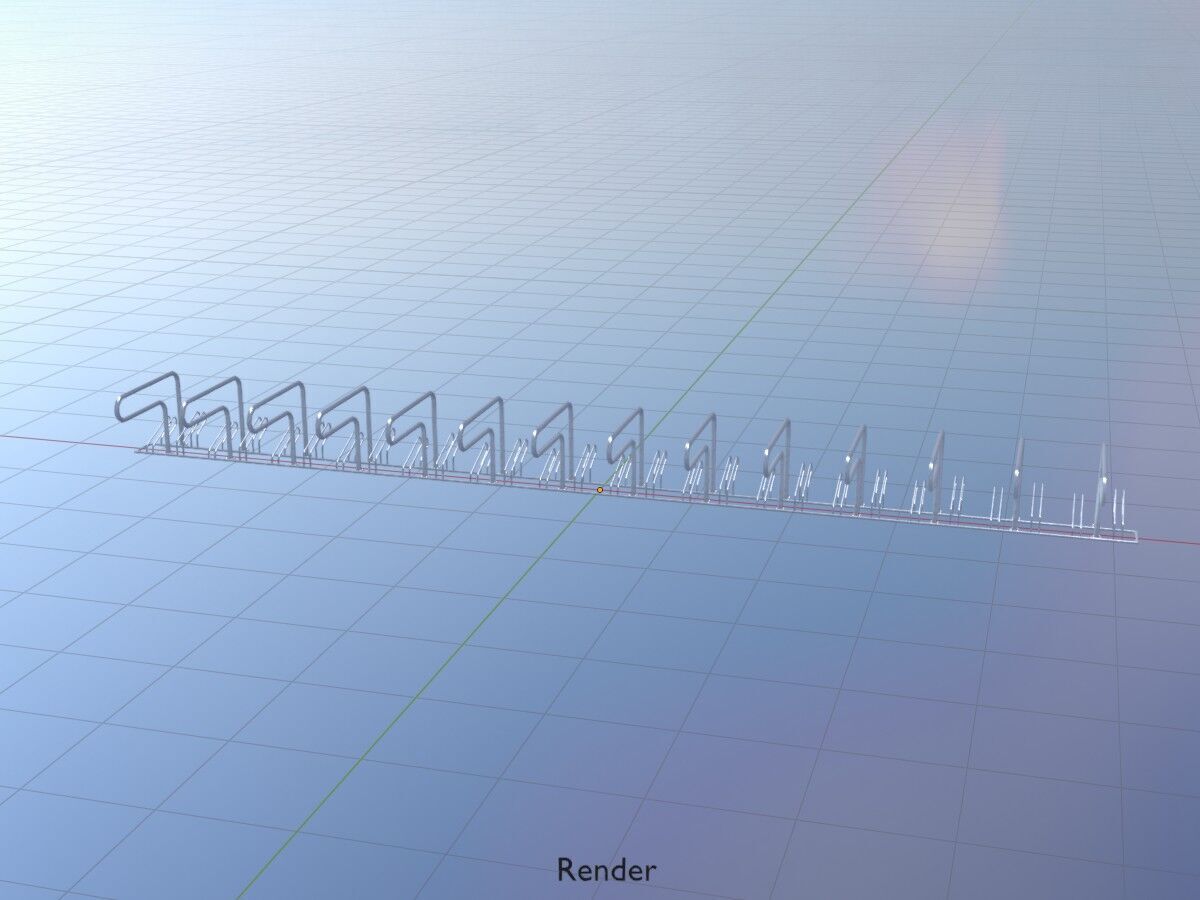 Bicycle Lean-to Parker Version 3 Low-poly 3D model_19