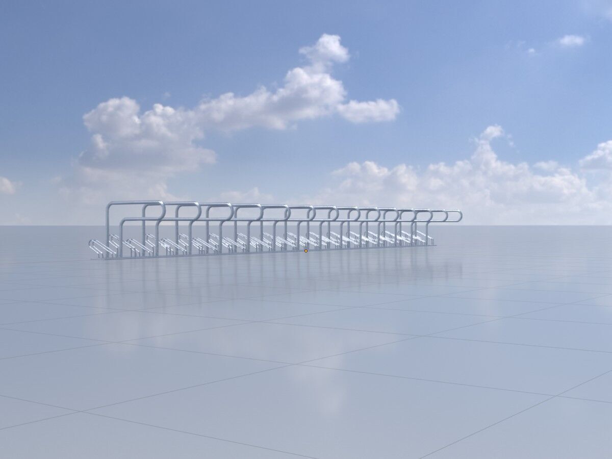 Bicycle Lean-to Parker Version 3 Low-poly 3D model_2