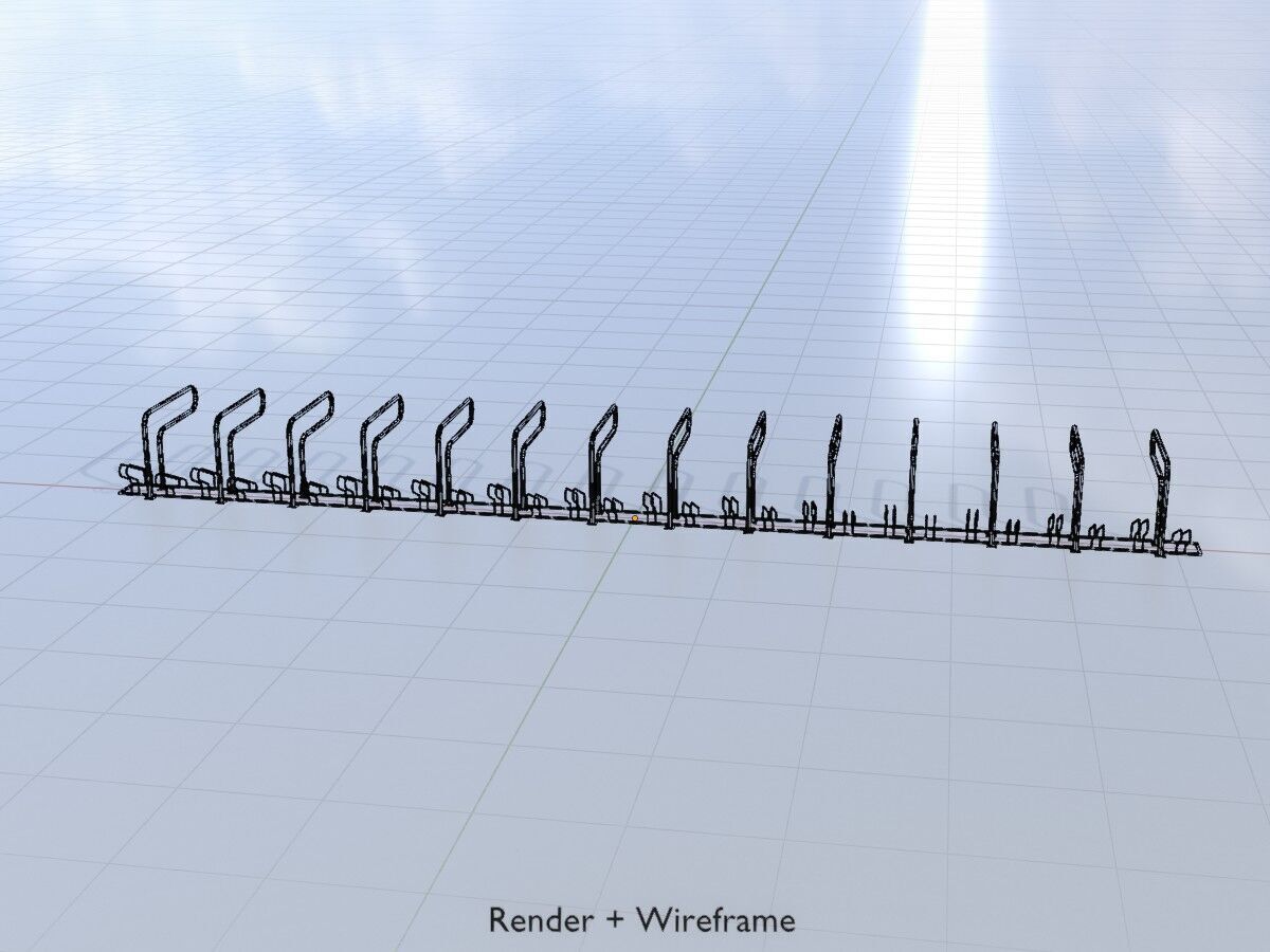 Bicycle Lean-to Parker Version 3 Low-poly 3D model_5