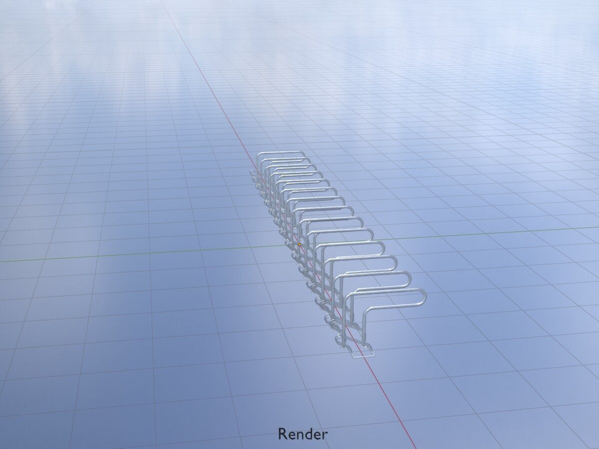 Bicycle Lean-to Parker Version 3 Low-poly 3D model_18