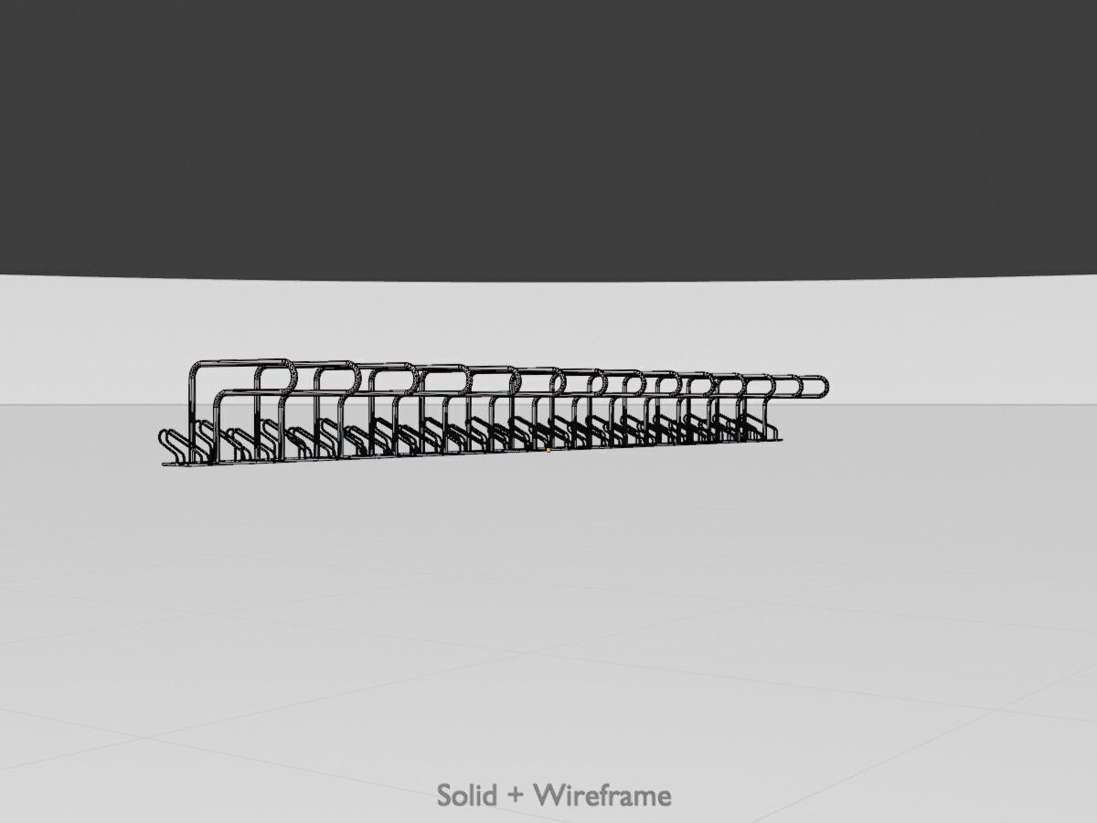 Bicycle Lean-to Parker Version 3 Low-poly 3D model_10