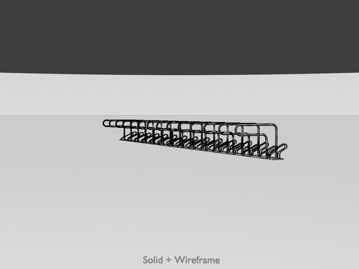 Bicycle Lean-to Parker Version 3 Low-poly 3D model_11