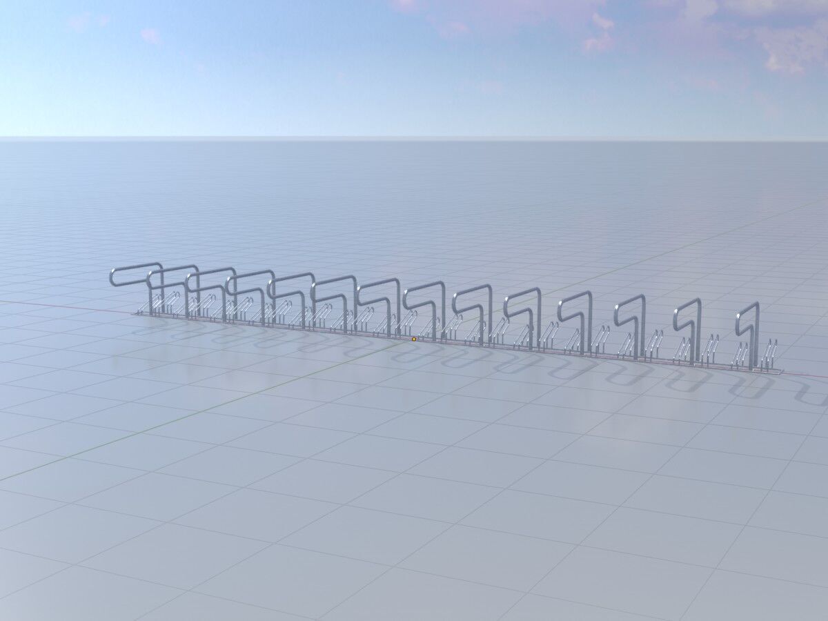 Bicycle Lean-to Parker Version 3 Low-poly 3D model_3