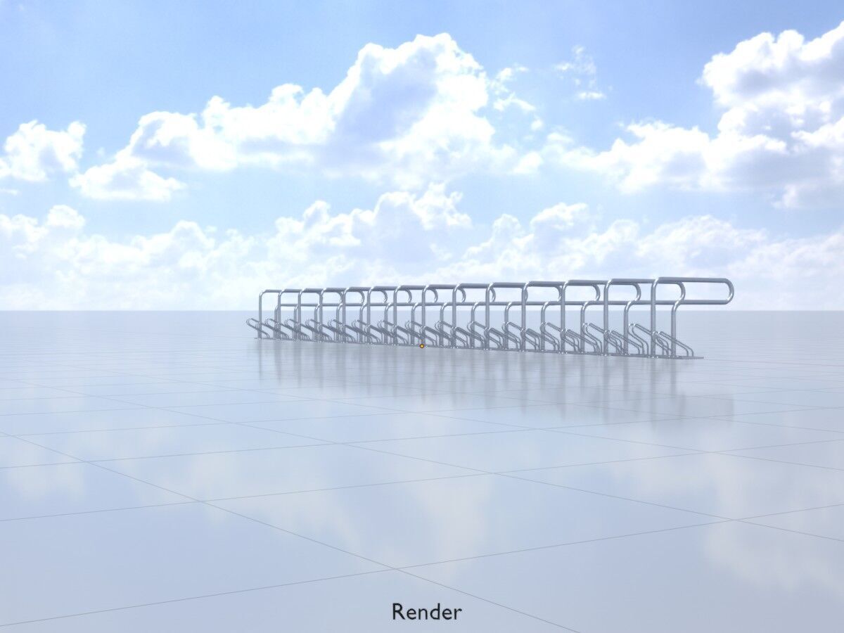 Bicycle Lean-to Parker Version 3 Low-poly 3D model_13