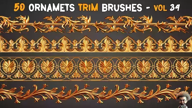 50 Ornaments Trim Brushes - Vol 34  