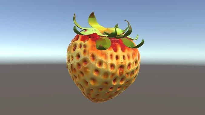 Yellow Strawberry Model Pack for Rendering and Gaming Low-poly 3D model 5