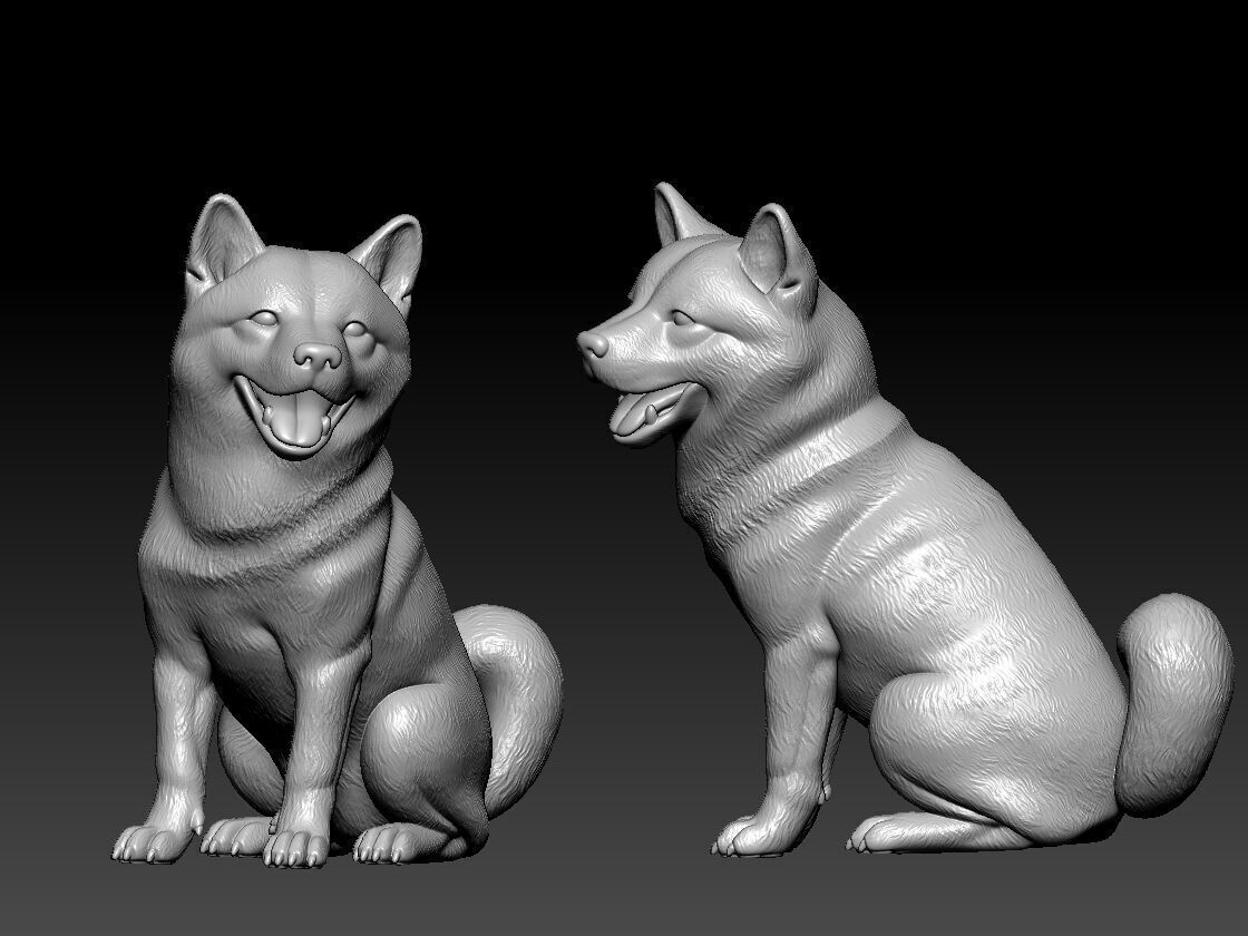Shiba Inu model - Japanese small dog breed - 3D print 3D print model_1