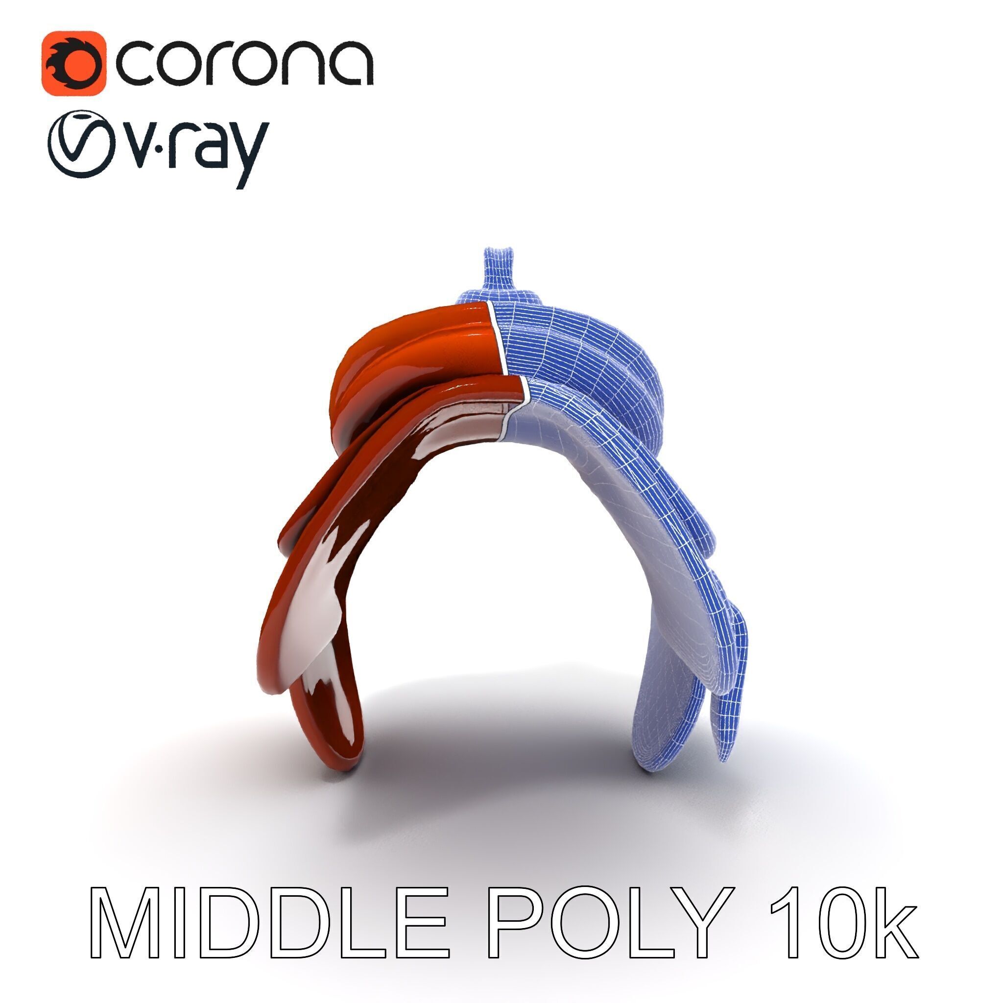 Realistic Saddle Model Pack Low-poly 3D model_22