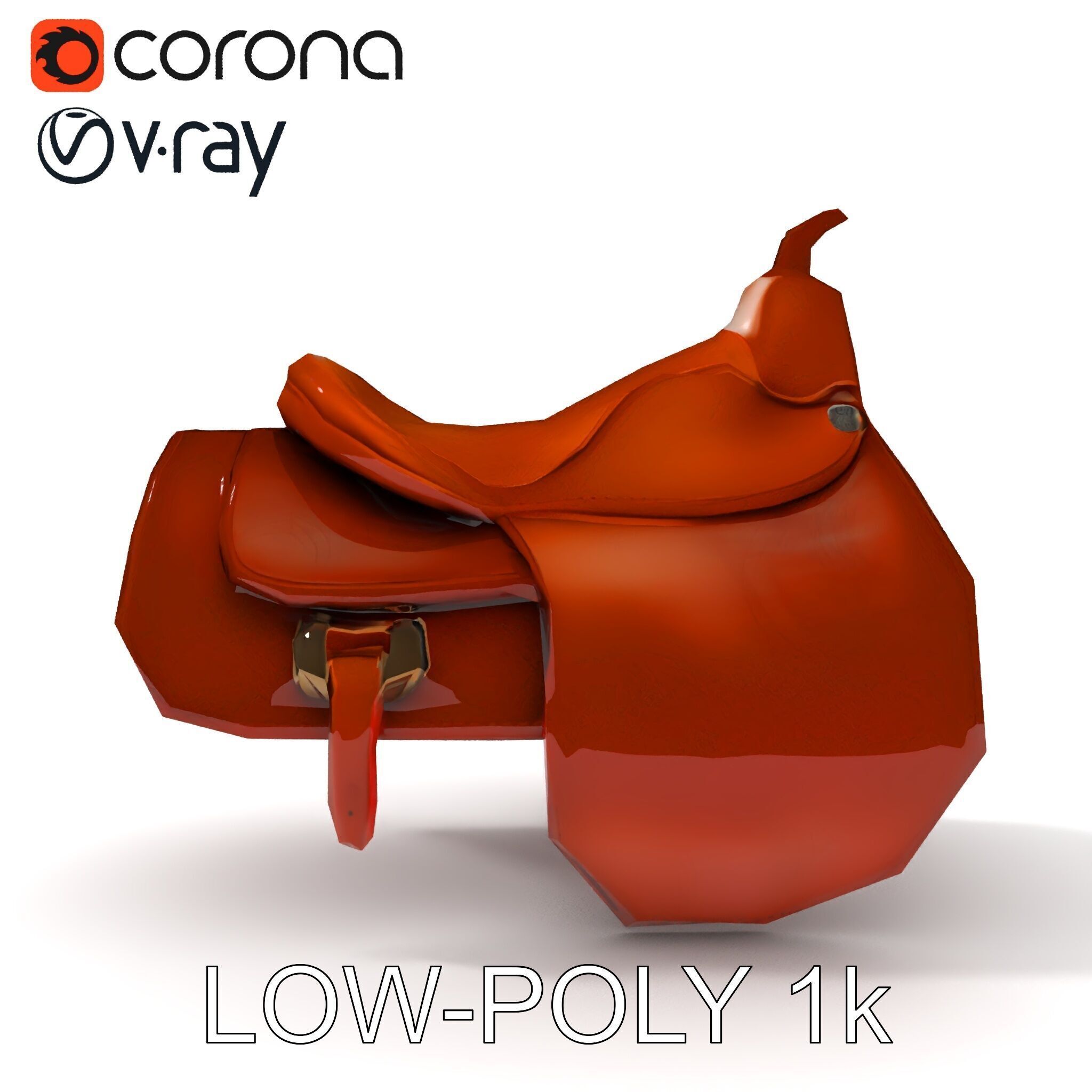 Realistic Saddle Model Pack Low-poly 3D model_7
