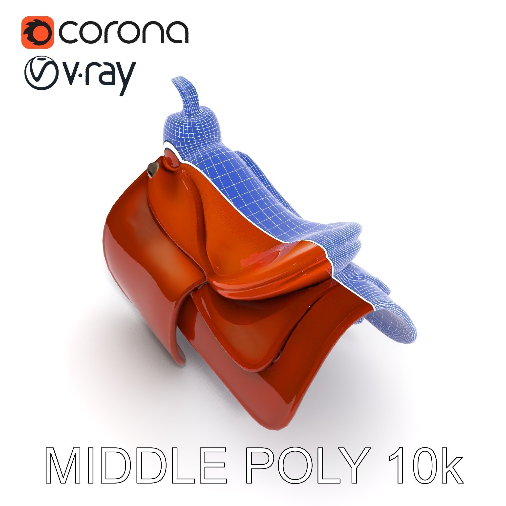 Realistic Saddle Model Pack Low-poly 3D model_17