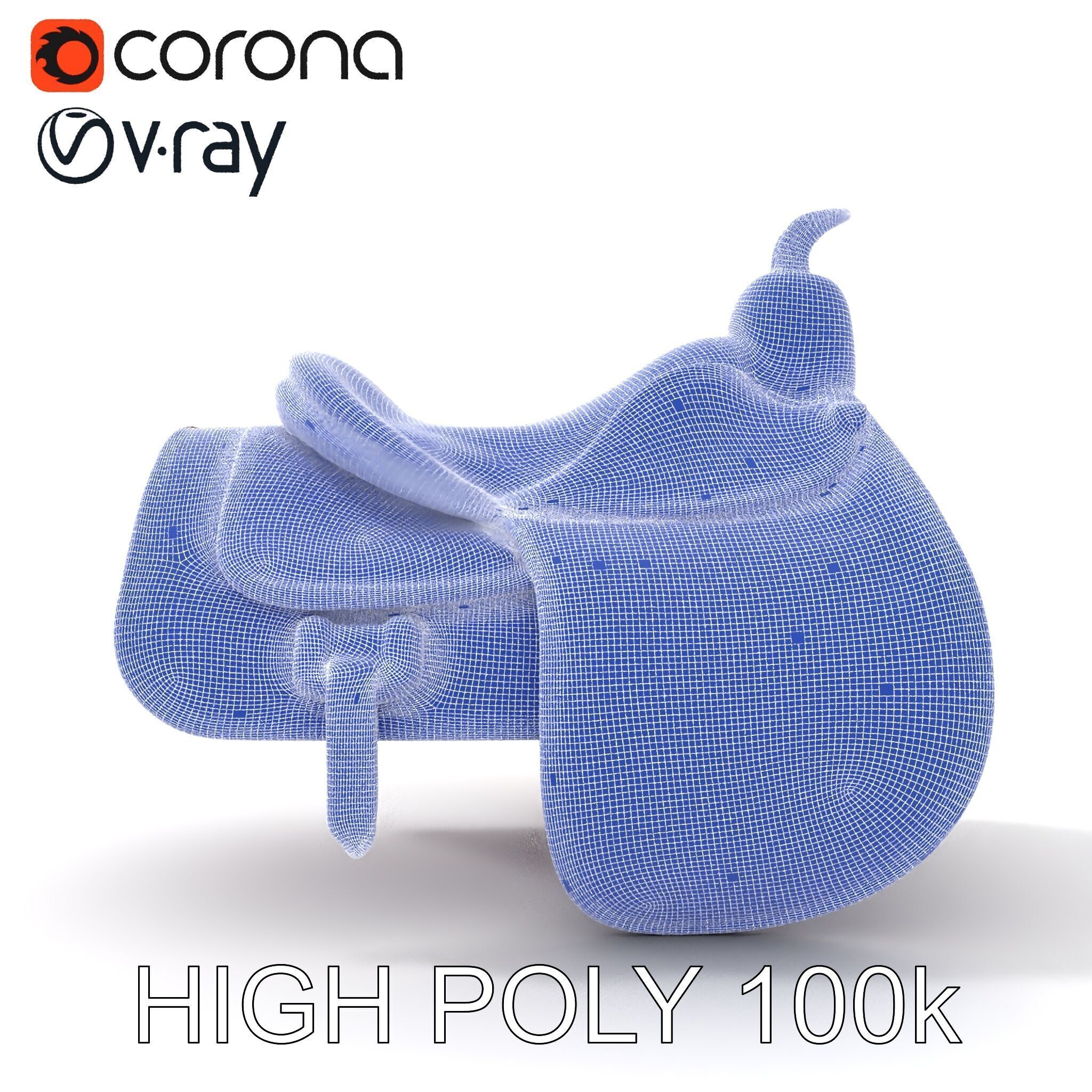 Realistic Saddle Model Pack Low-poly 3D model_14