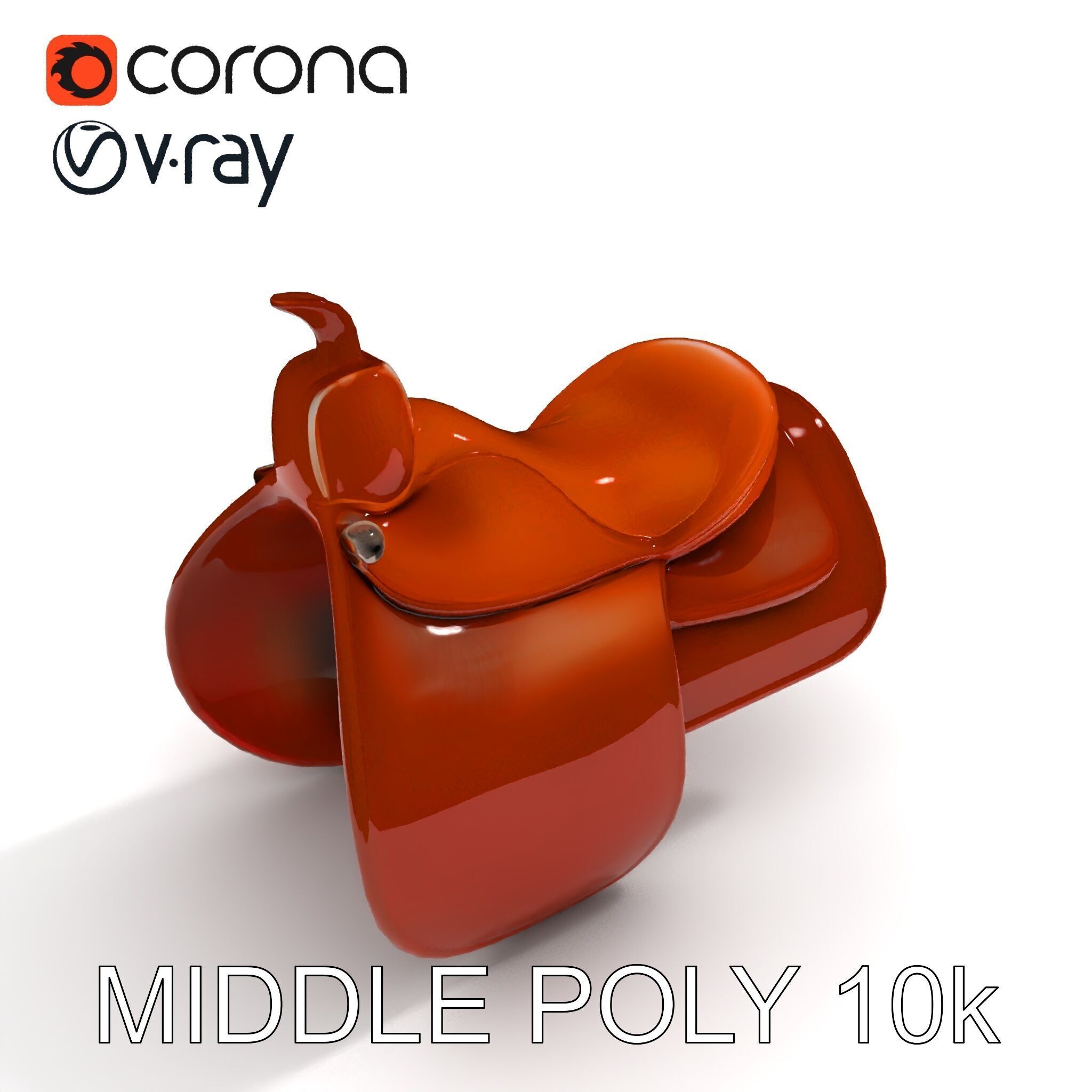Realistic Saddle Model Pack Low-poly 3D model_15