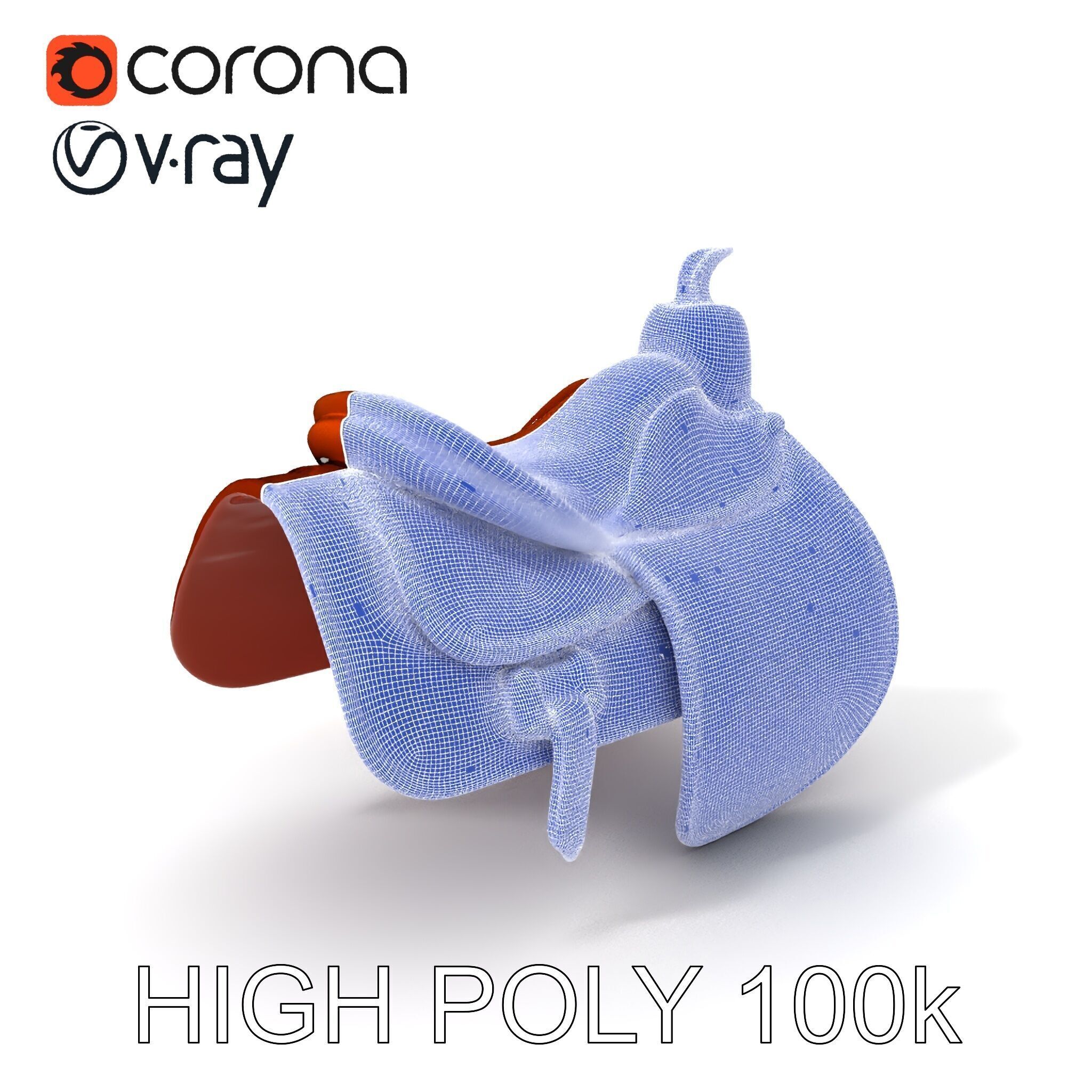 Realistic Saddle Model Pack Low-poly 3D model_4