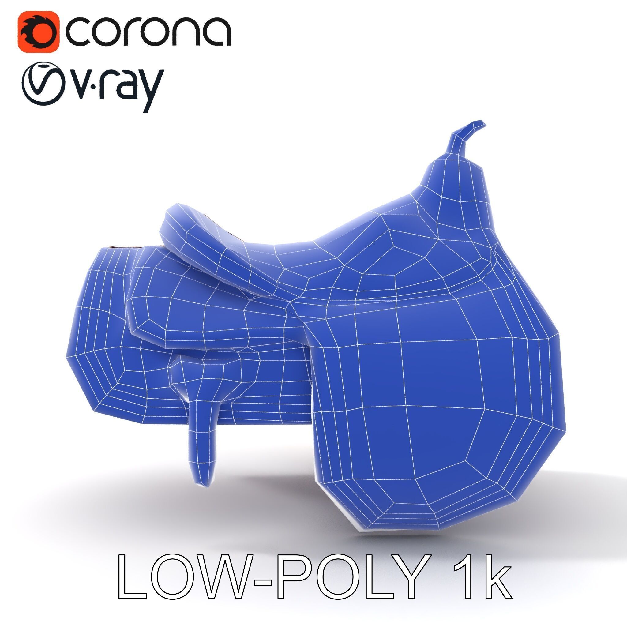 Realistic Saddle Model Pack Low-poly 3D model_21