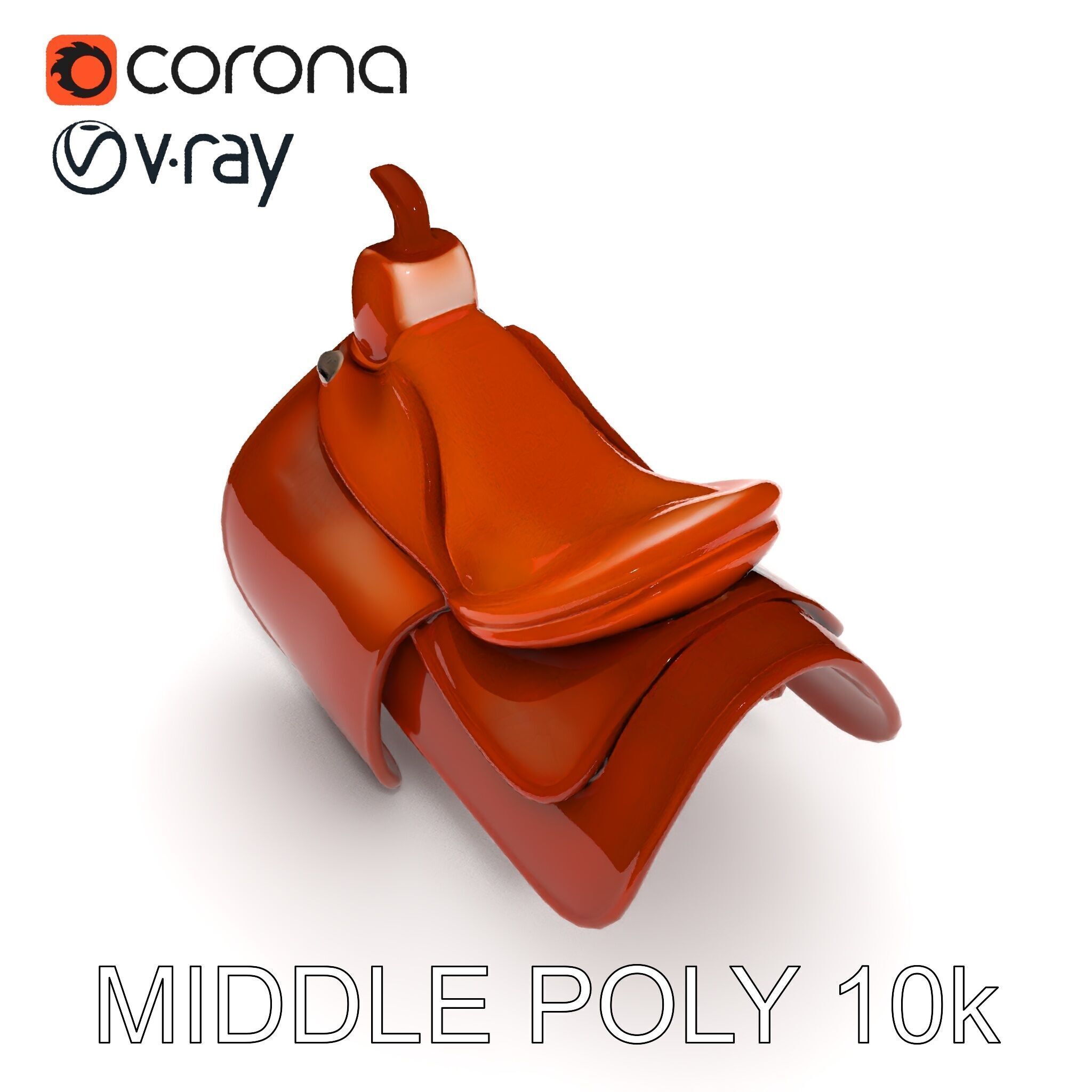 Realistic Saddle Model Pack Low-poly 3D model_30