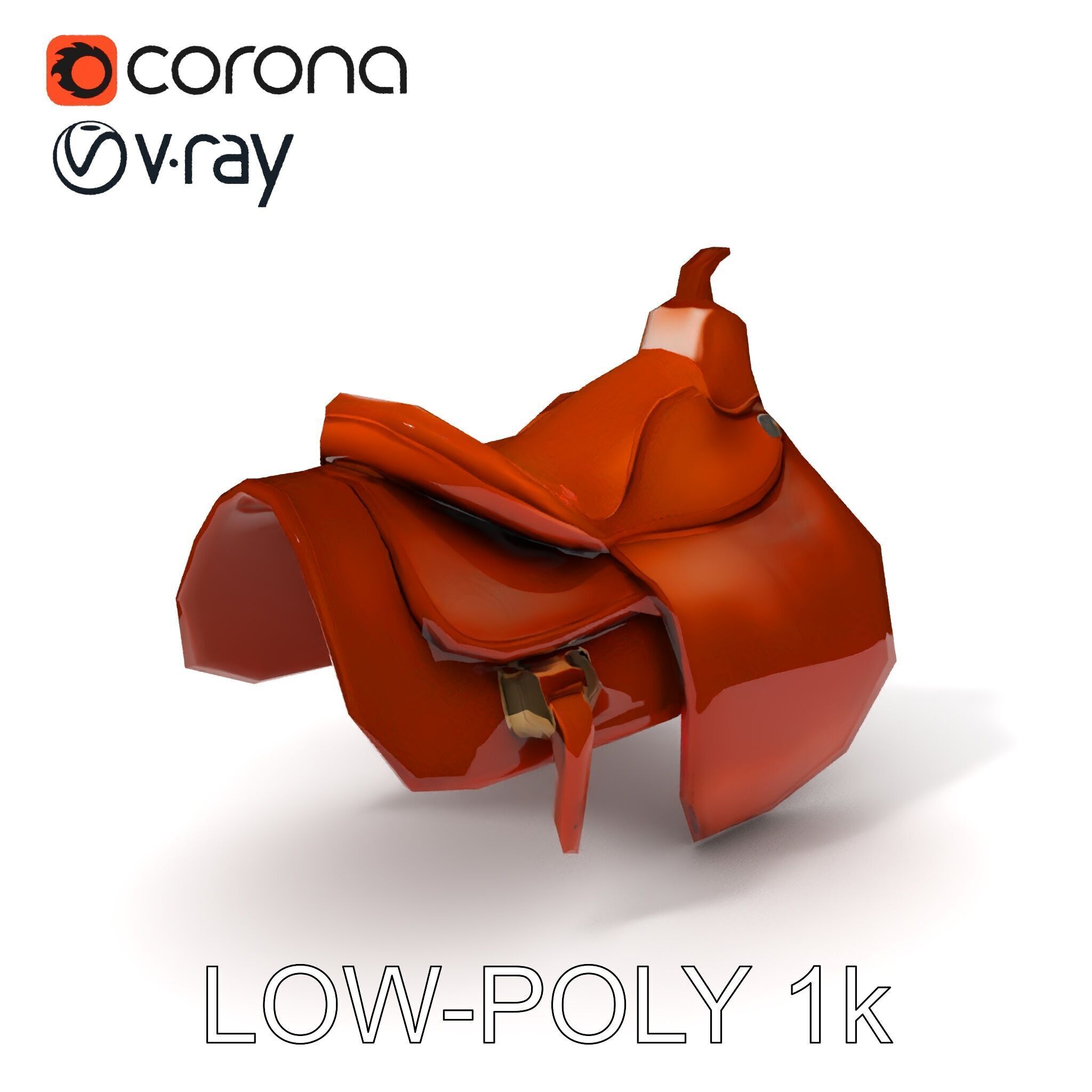 Realistic Saddle Model Pack Low-poly 3D model_26