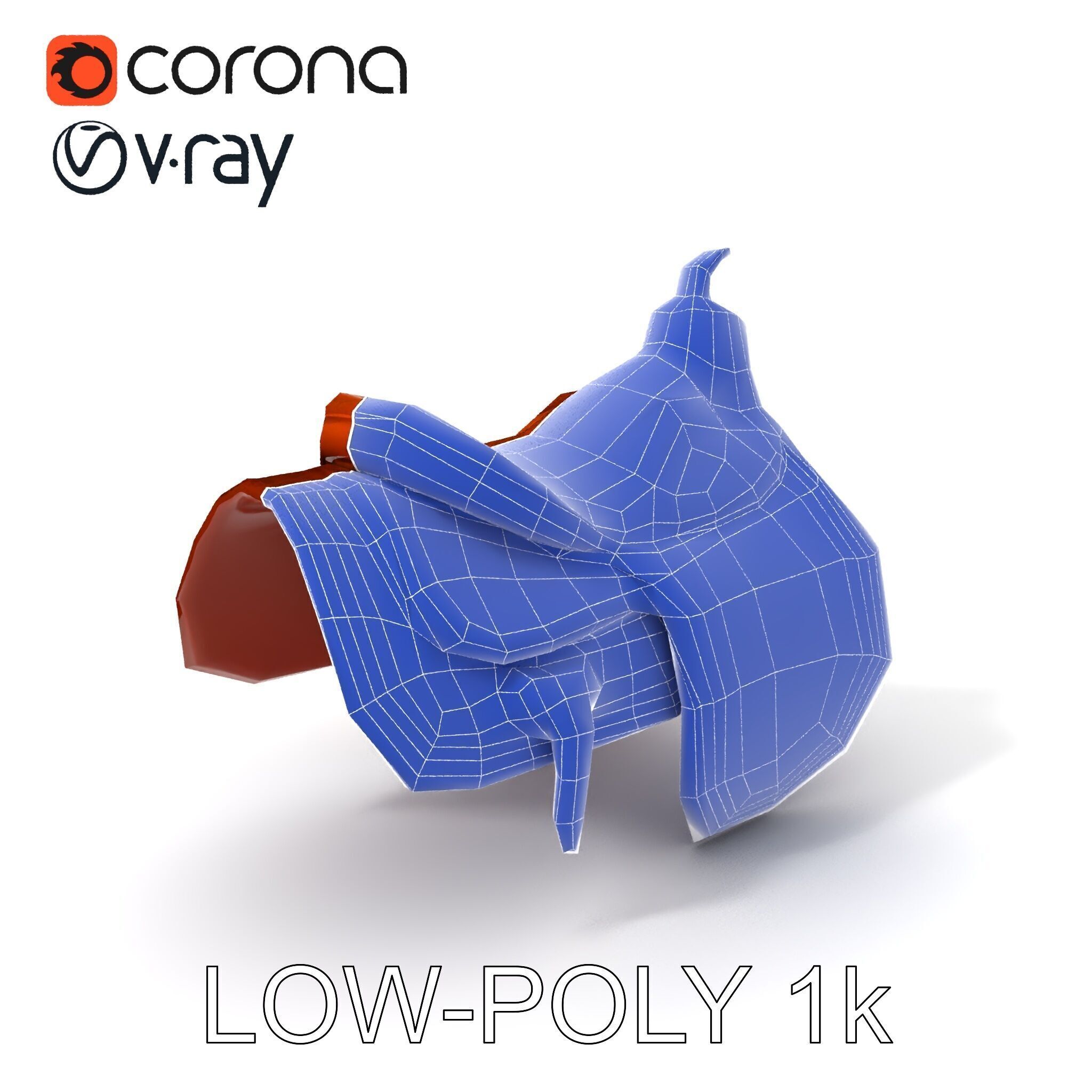 Realistic Saddle Model Pack Low-poly 3D model_16