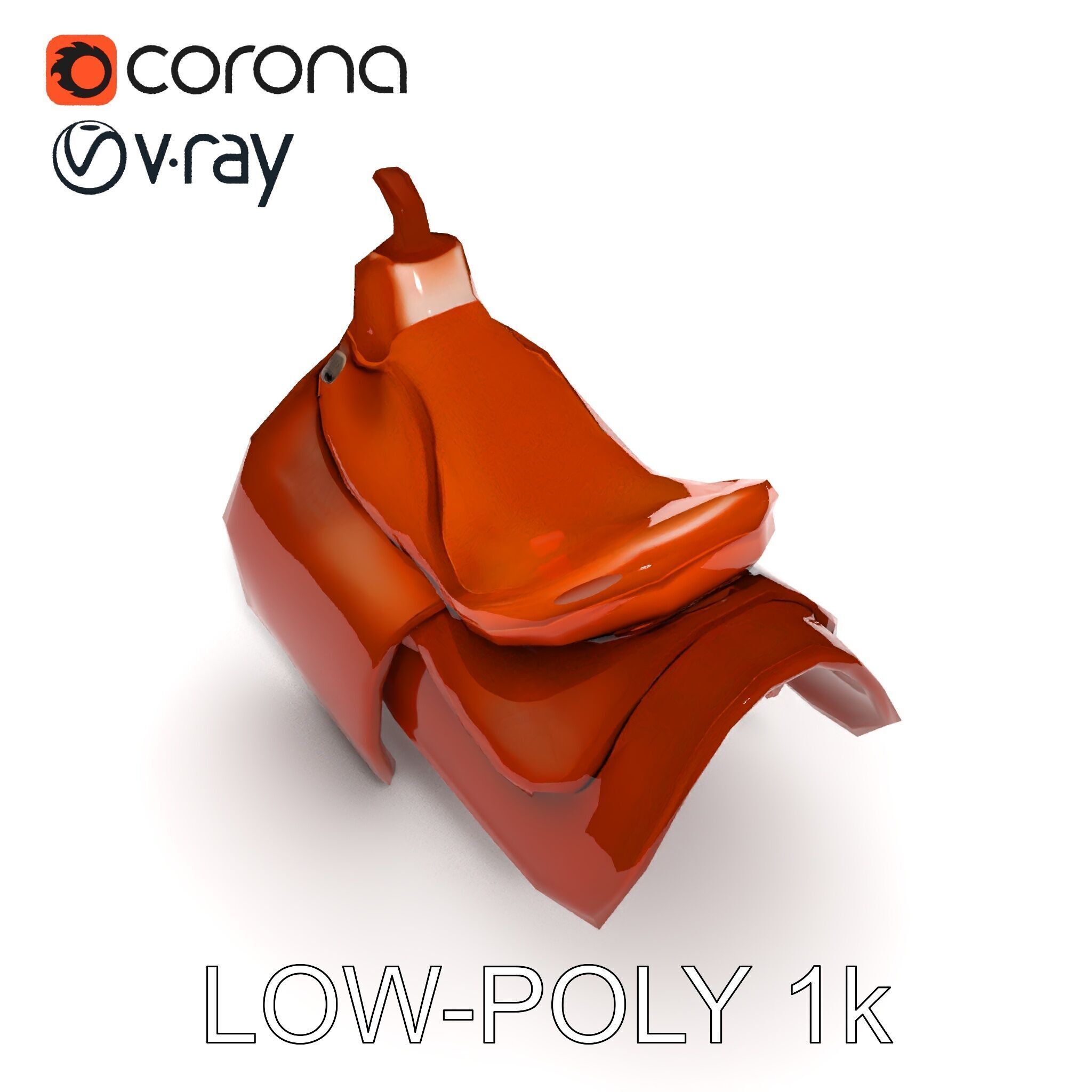 Realistic Saddle Model Pack Low-poly 3D model_31