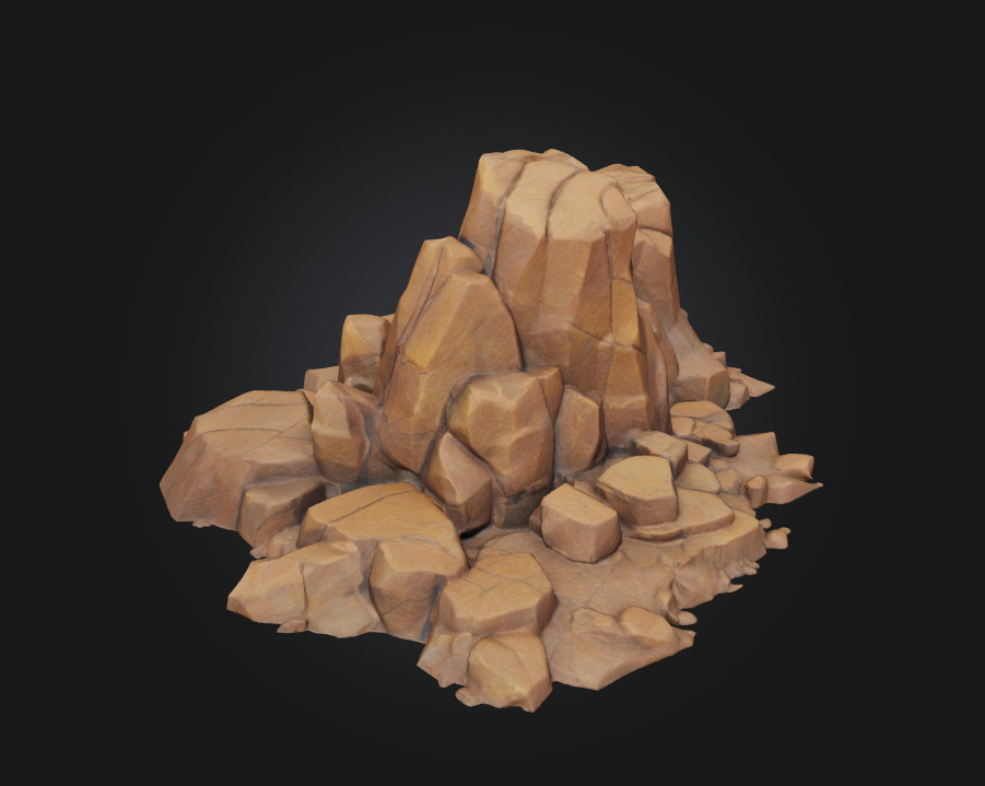 Rock Formation Natures Timeless Sculpture 3D model_1