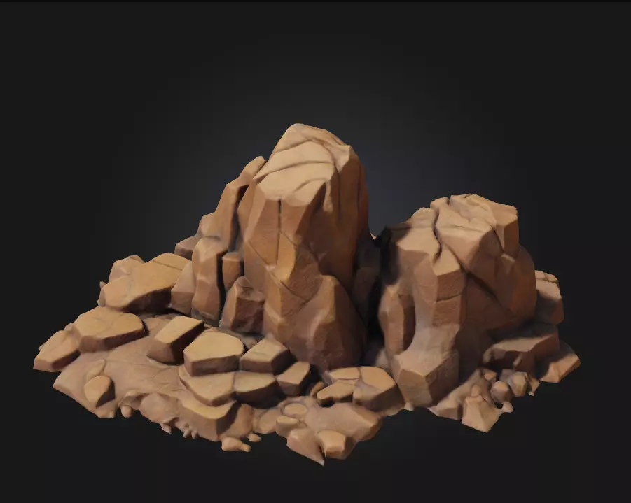 Rock Formation Natures Timeless Sculpture 3D model_0