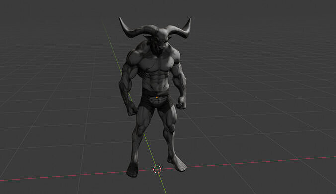 Muscular minotaur stylized Free 3D model