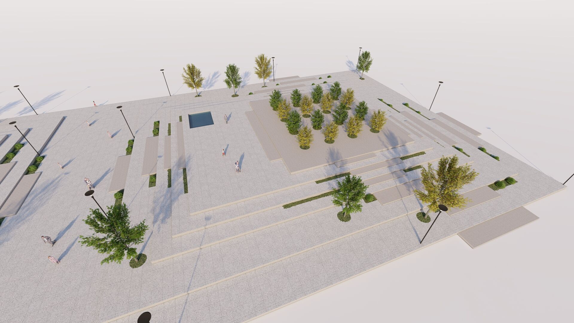 public park-Private Park Landscape Urban 3D model_19