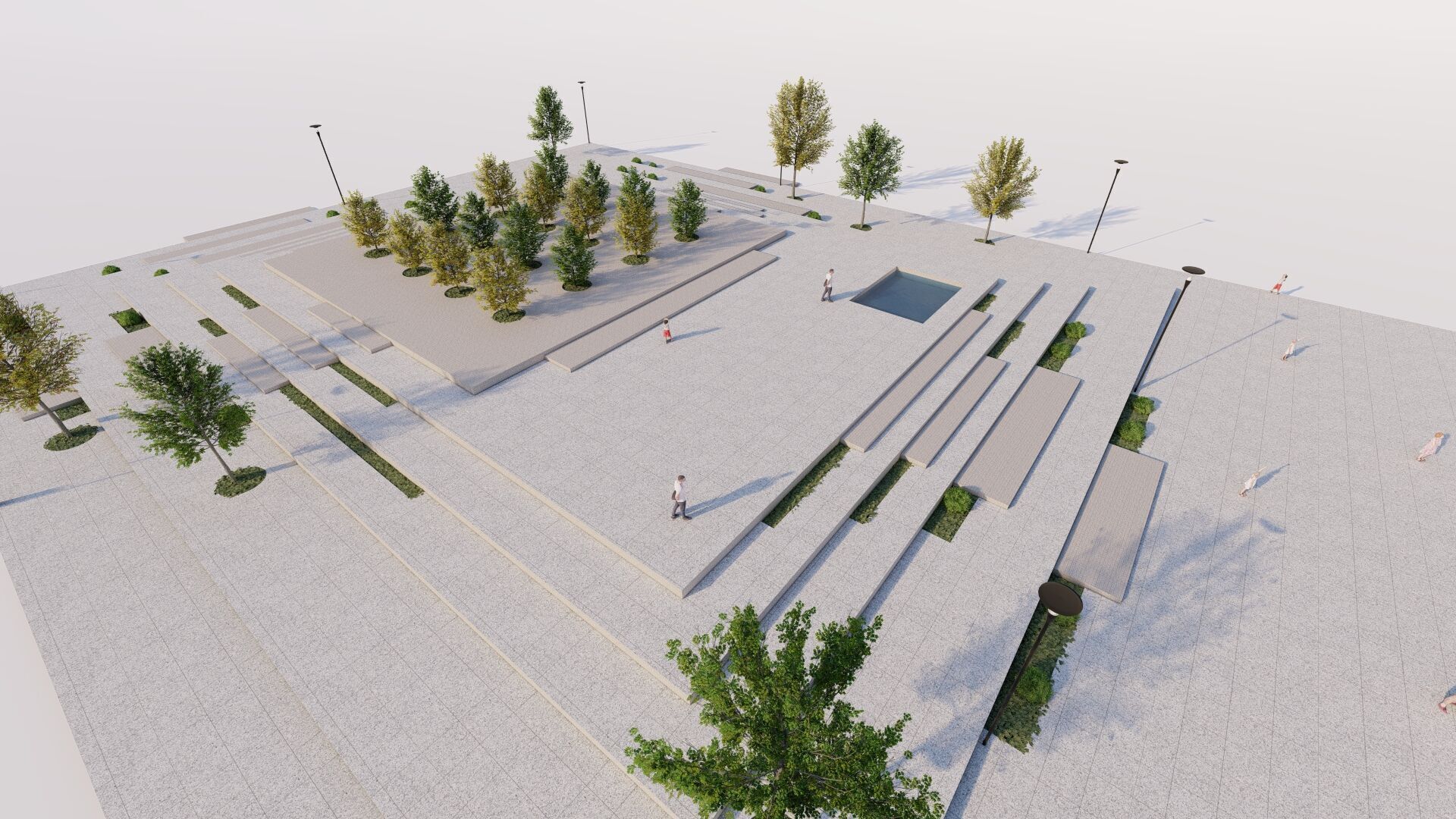 public park-Private Park Landscape Urban 3D model_25