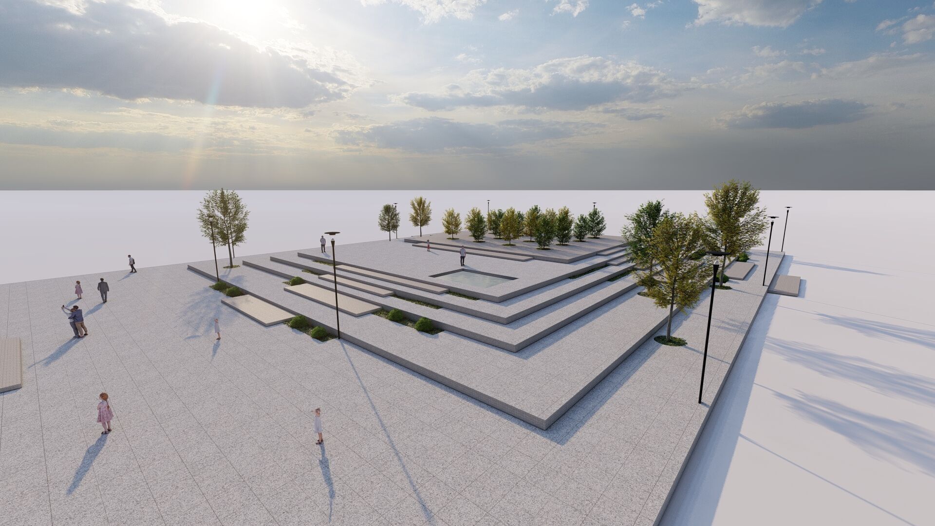 public park-Private Park Landscape Urban 3D model_13