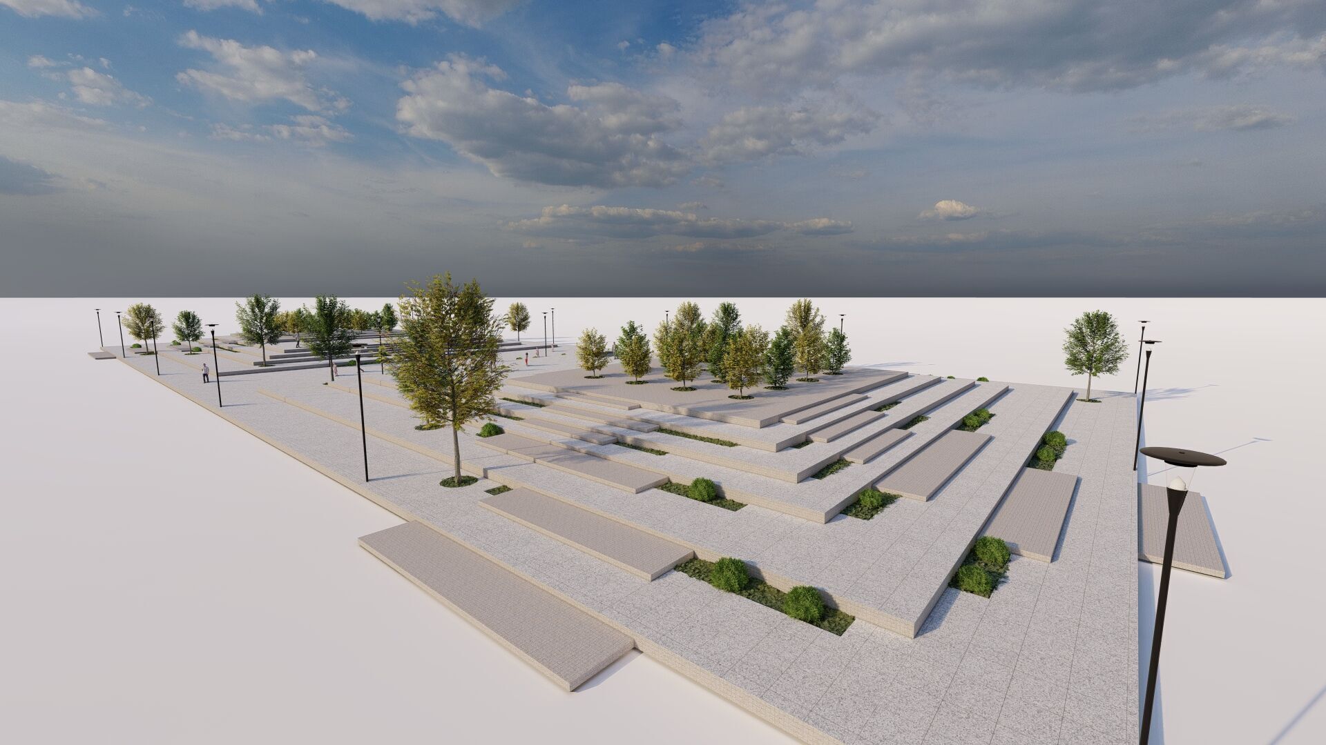 public park-Private Park Landscape Urban 3D model_28