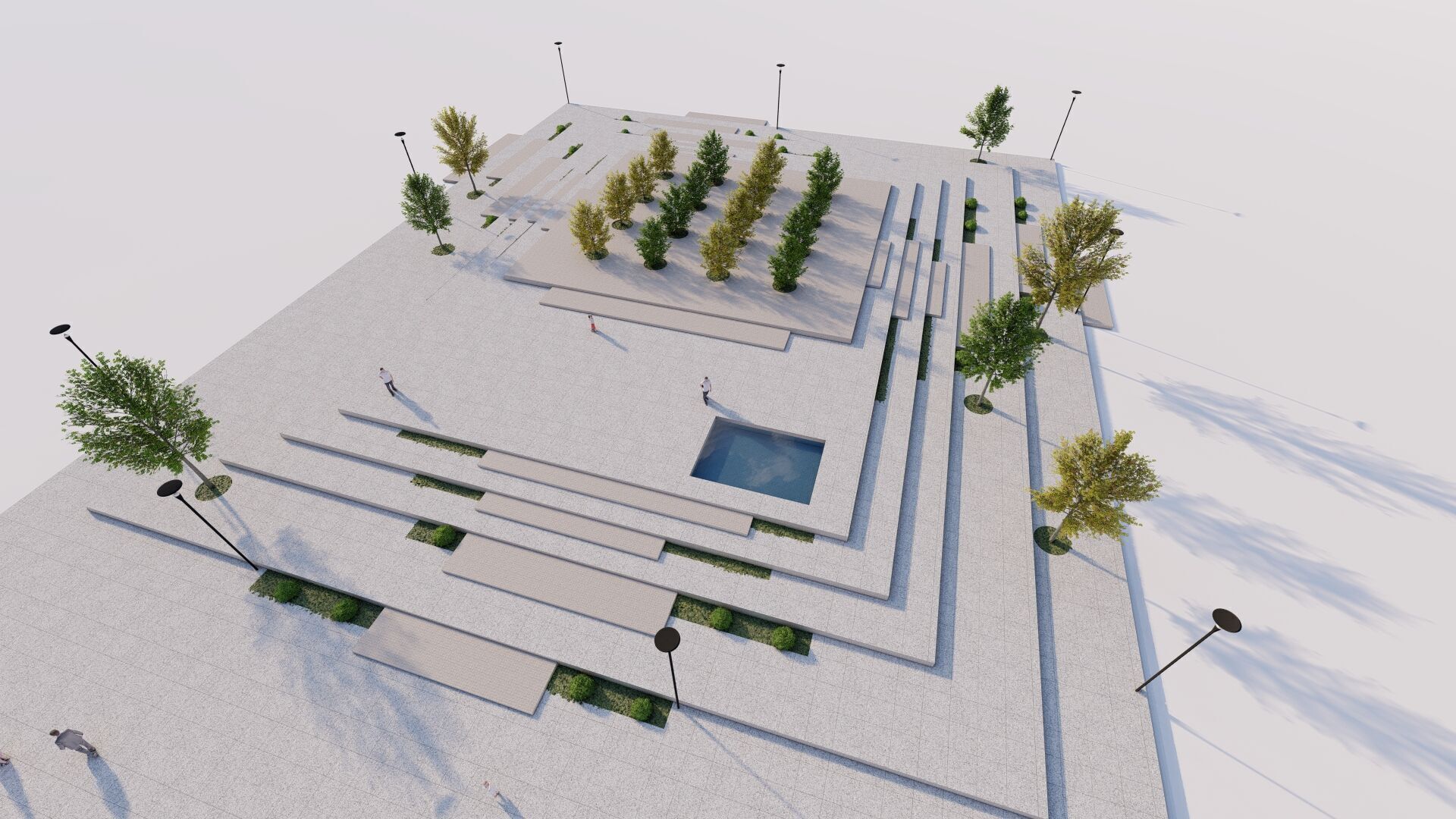 public park-Private Park Landscape Urban 3D model_29